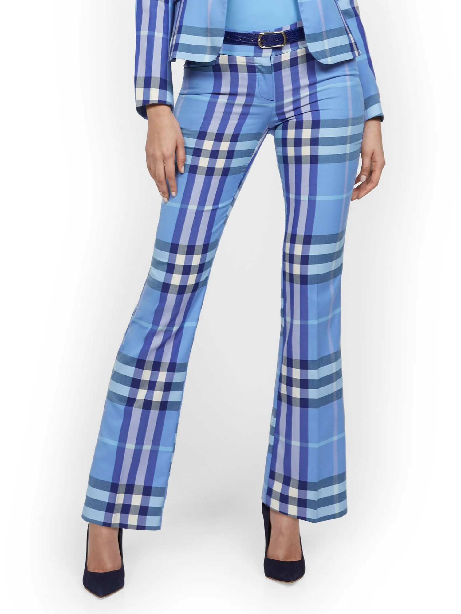 Petite Straight-Leg Pant - Modern - Plaid - 7th Avenue - Image 2