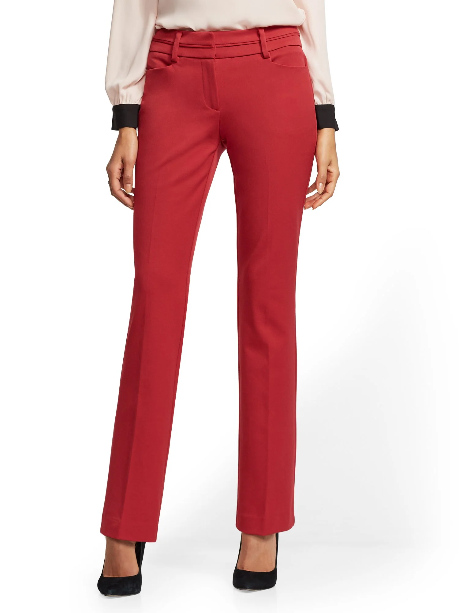 Petite Straight-Leg Pant - Signature Fit - Superstretch - 7th Avenue - Image 2