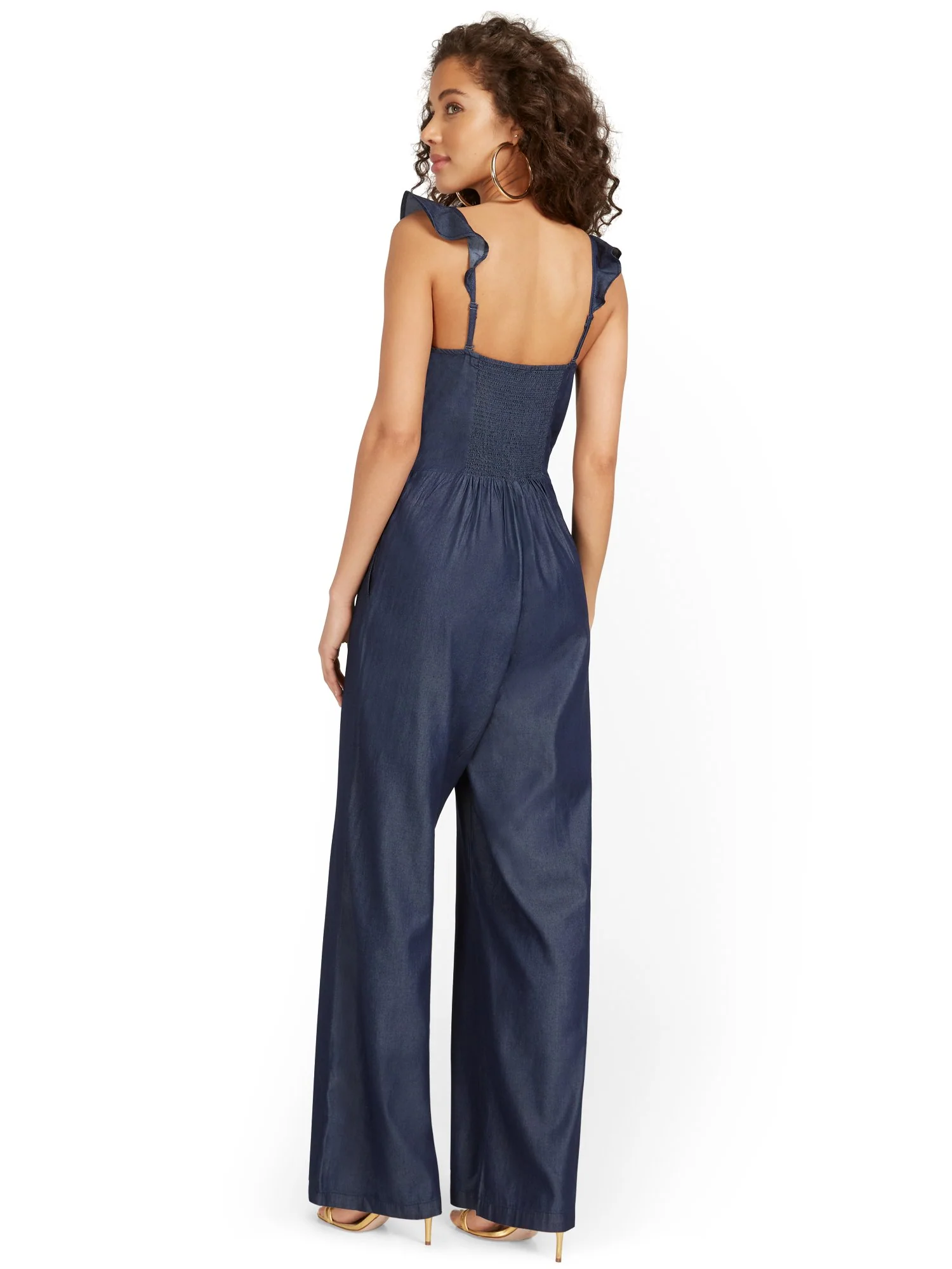 Petite Tencel Wide-Leg Jumpsuit - Image 3