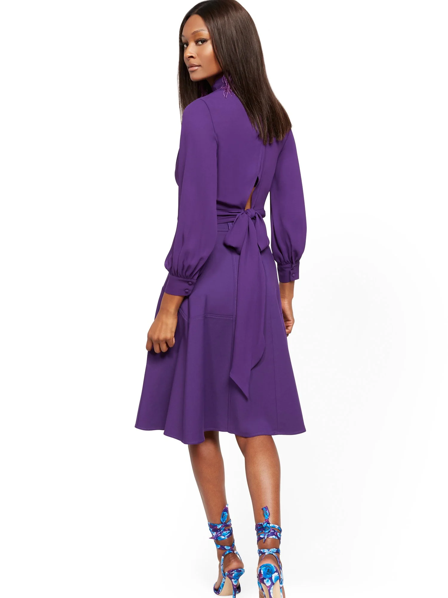 Petite Tie-Back Wrap Blouse - 7th Avenue - Image 2