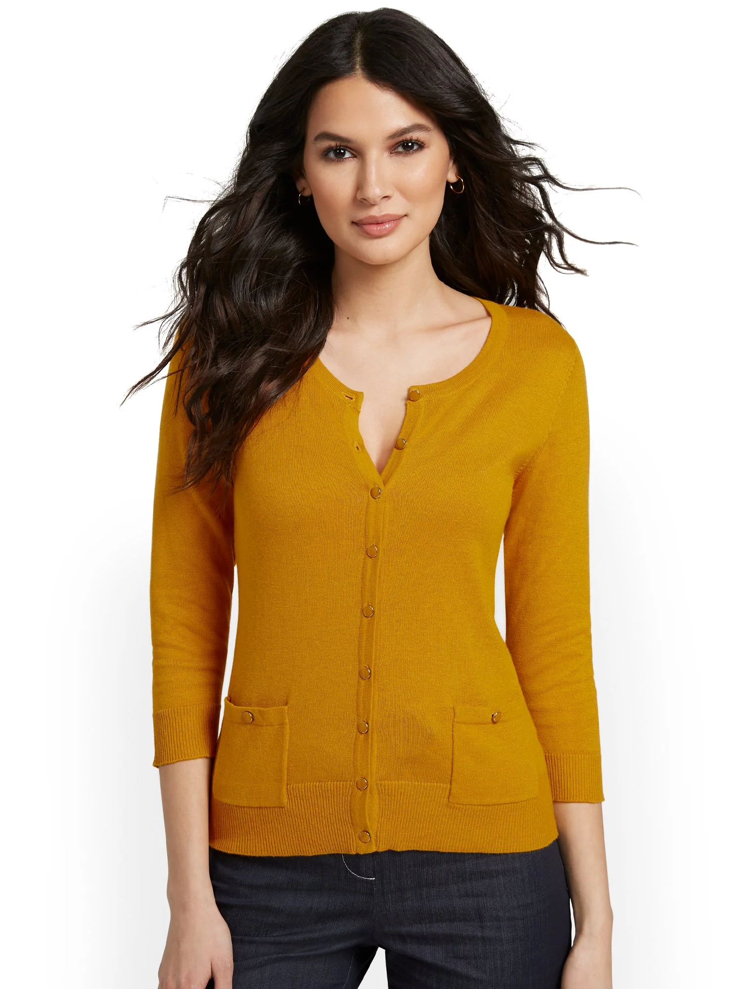 Petite Two-Pocket Chelsea Crewneck Cardigan - Image 18