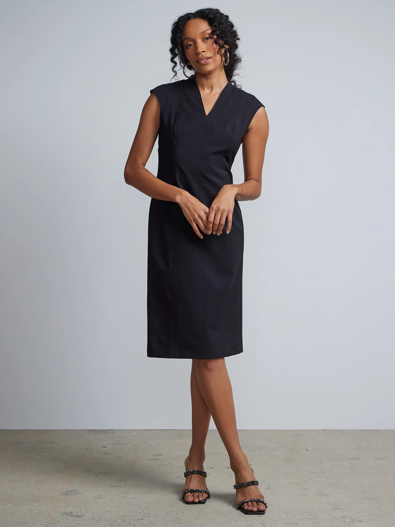 Petite V-Neck Sheath Dress - Fit To Flatter