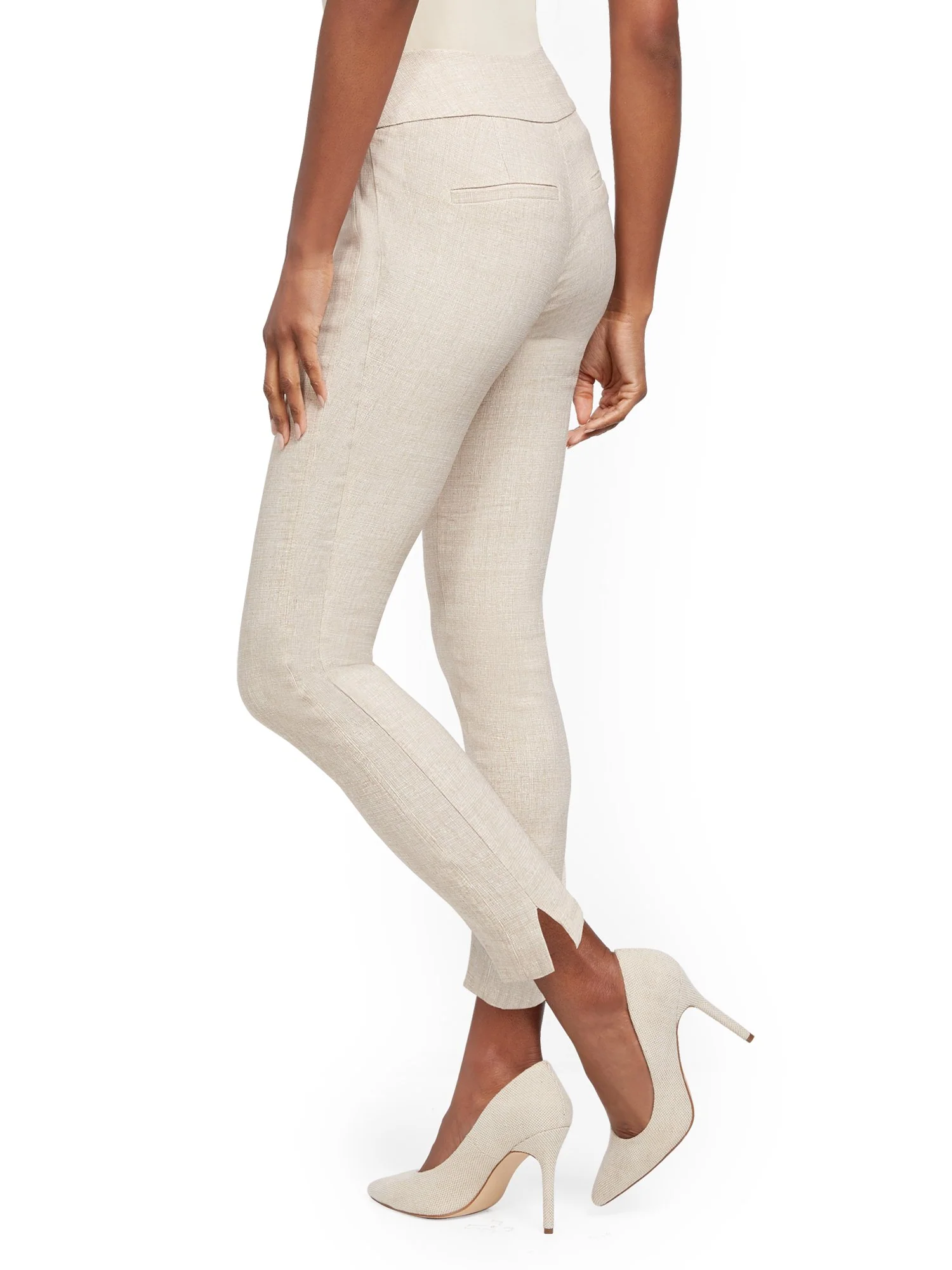 Petite Whitney High-Waisted Pull-On Ankle Pant - Tan - Image 3