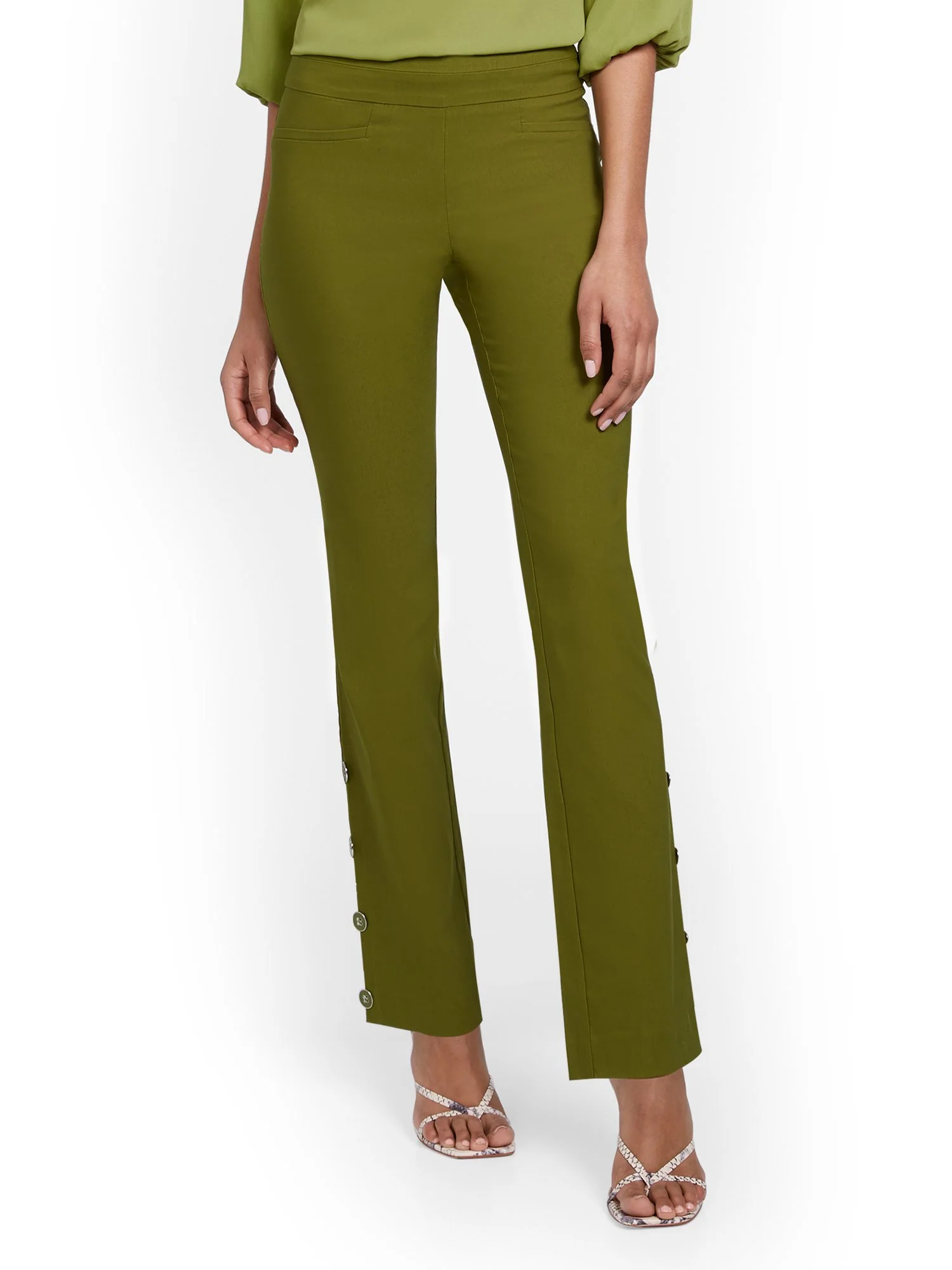 Petite Whitney High-Waisted Pull-On Barely Bootcut Pant - Image 7