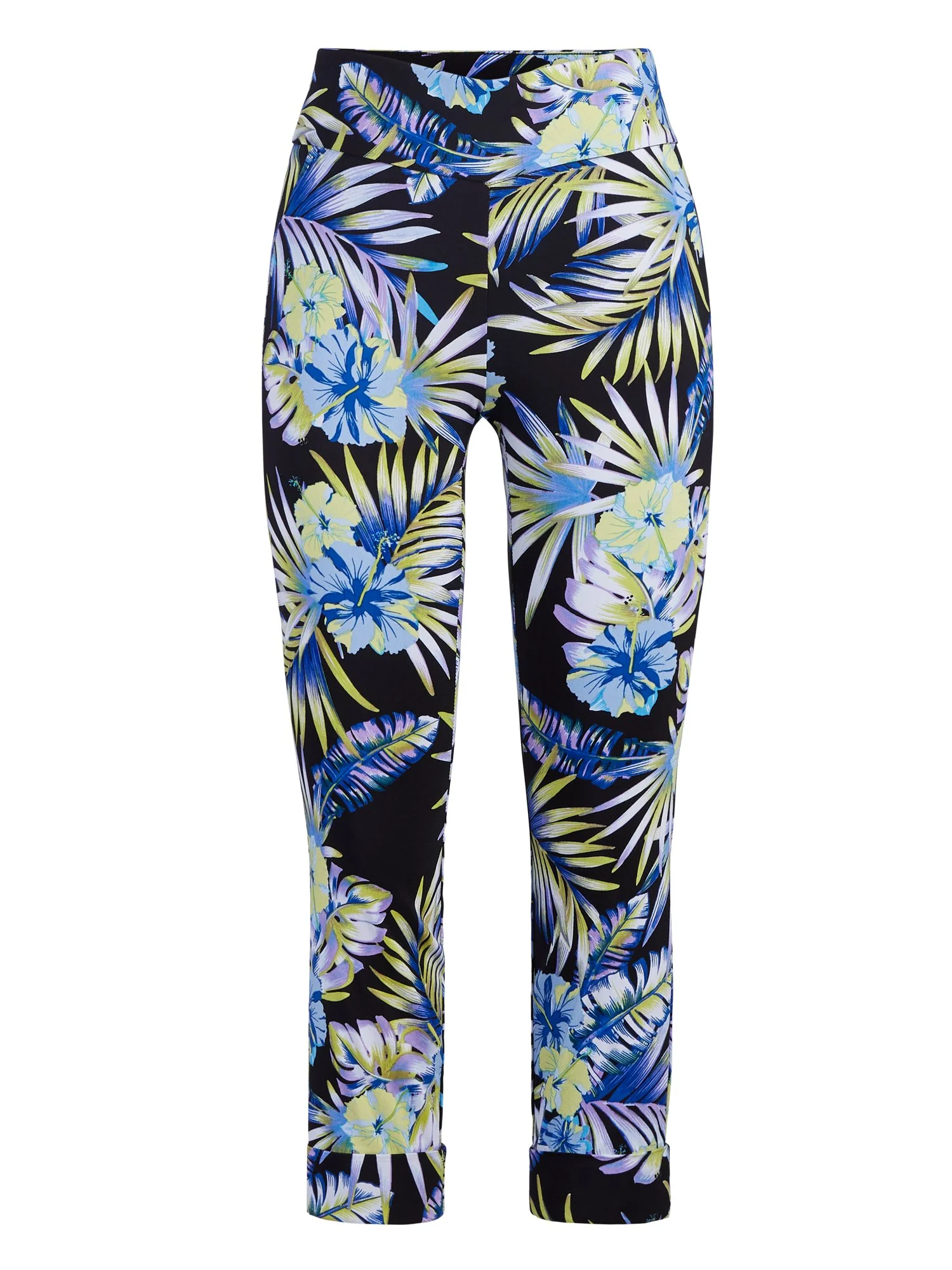 Petite Whitney High-Waisted Pull-On Capri Pant - Tropical Print - Image 2