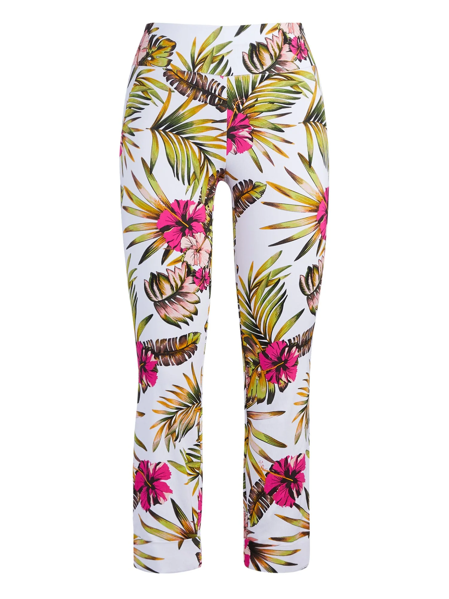 Petite Whitney High-Waisted Pull-On Capri Pant - Tropical Print - Image 5
