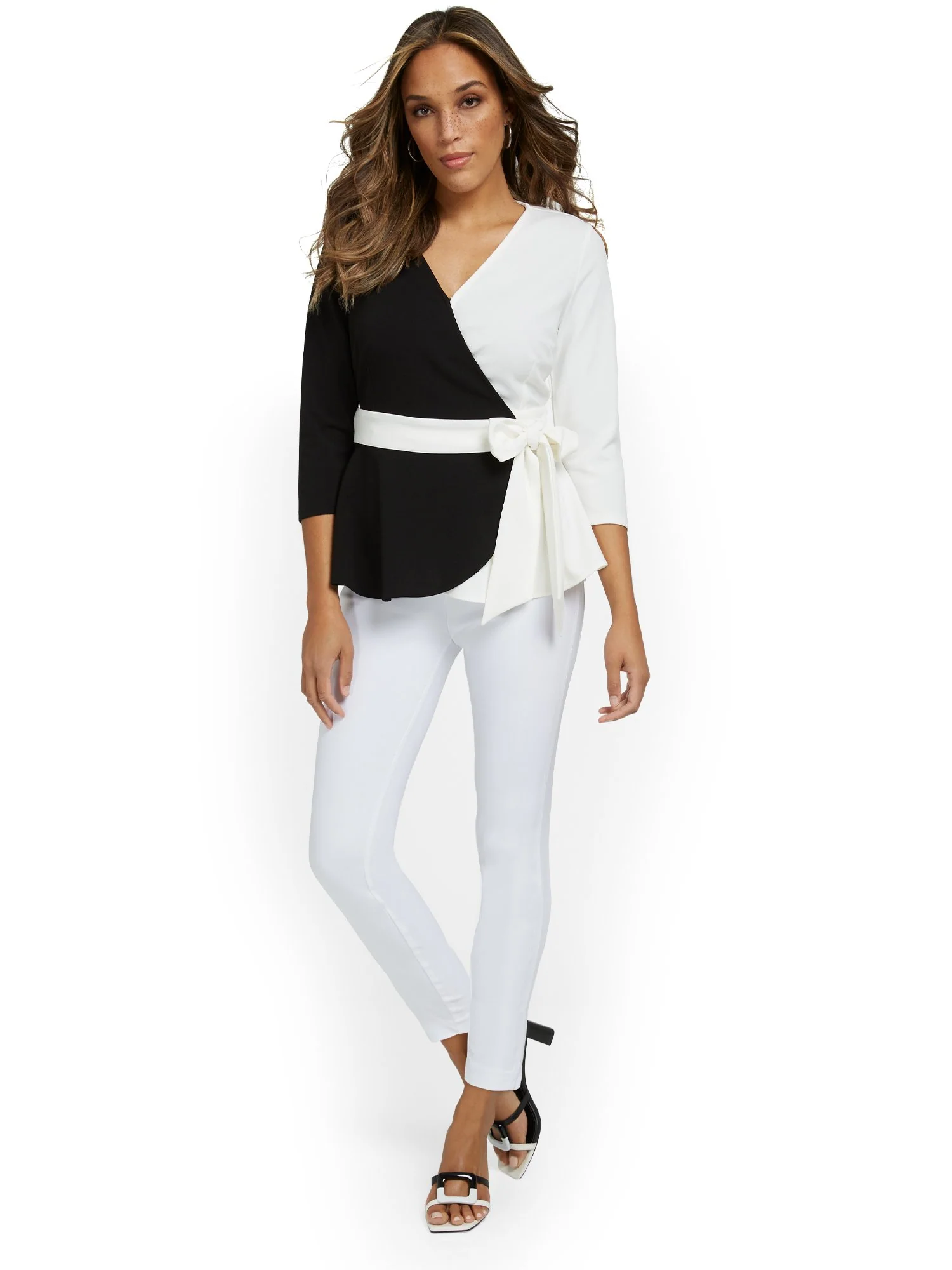 Petite Whitney High-Waisted Pull-On Slim-Leg Ankle Pant - Optic White - Image 4
