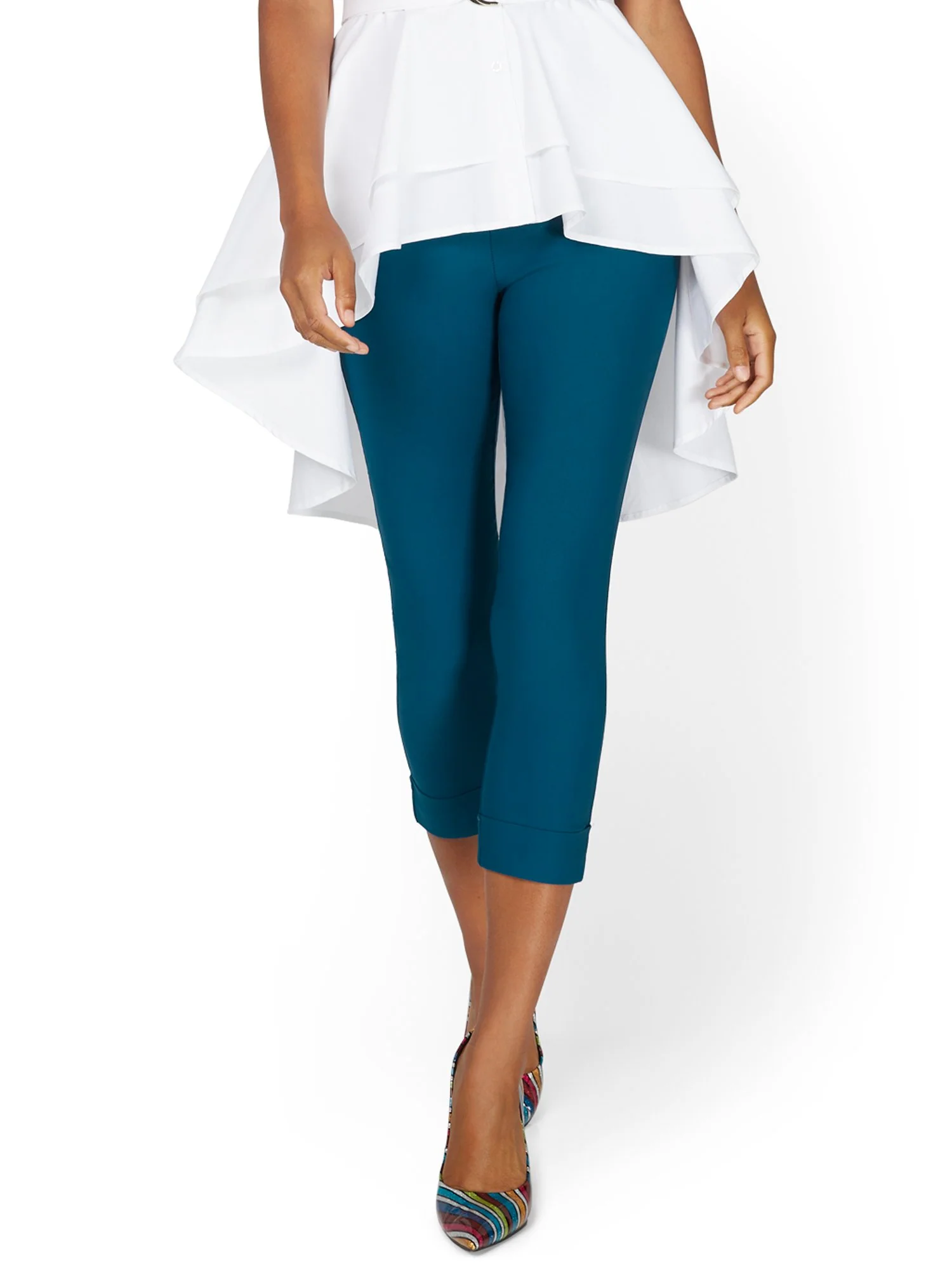 Petite Whitney High-Waisted Pull-On Slim-Leg Capri Pant - Image 54