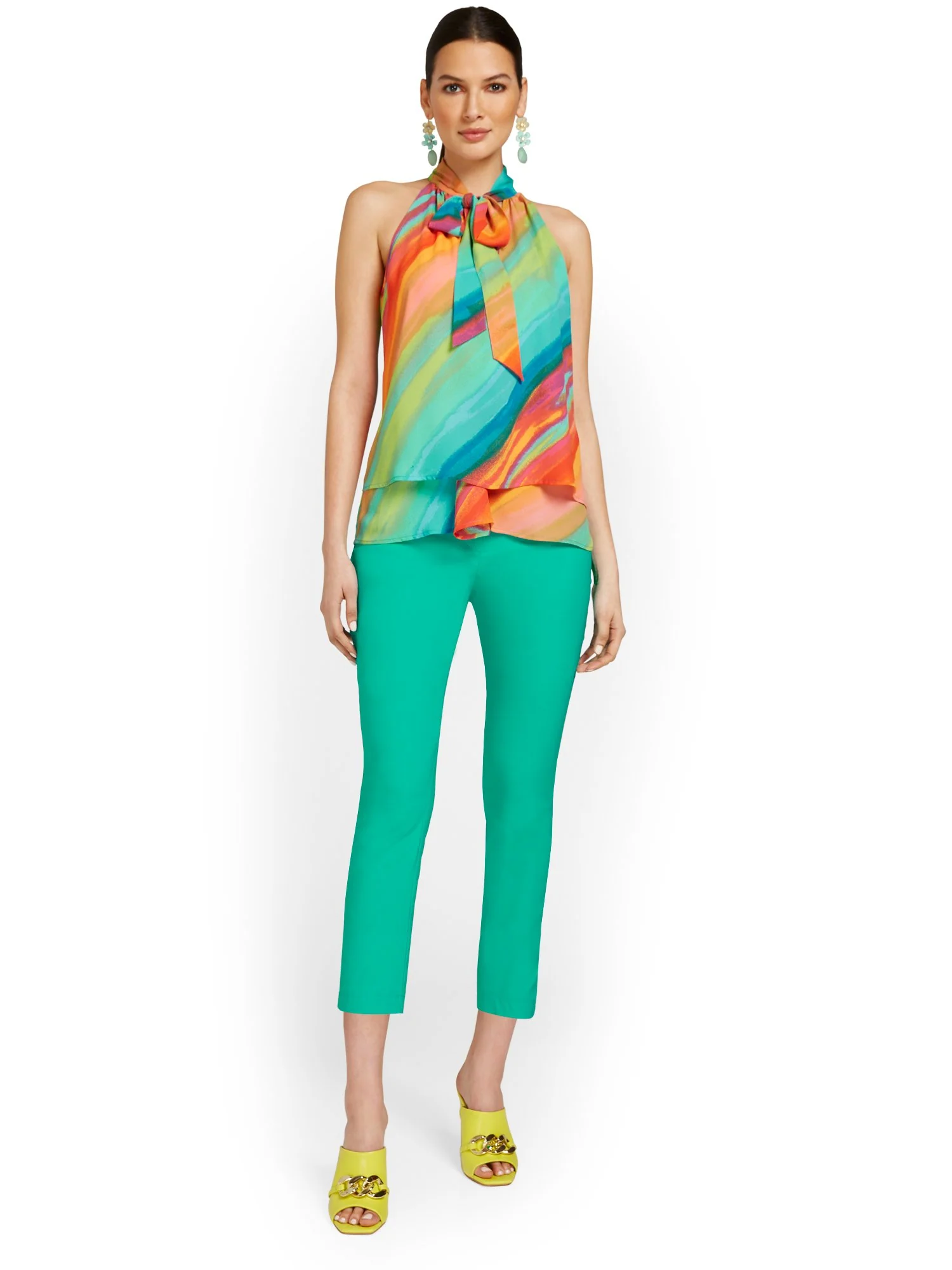 Petite Whitney High-Waisted Pull-On Slim-Leg Capri Pant - Image 11