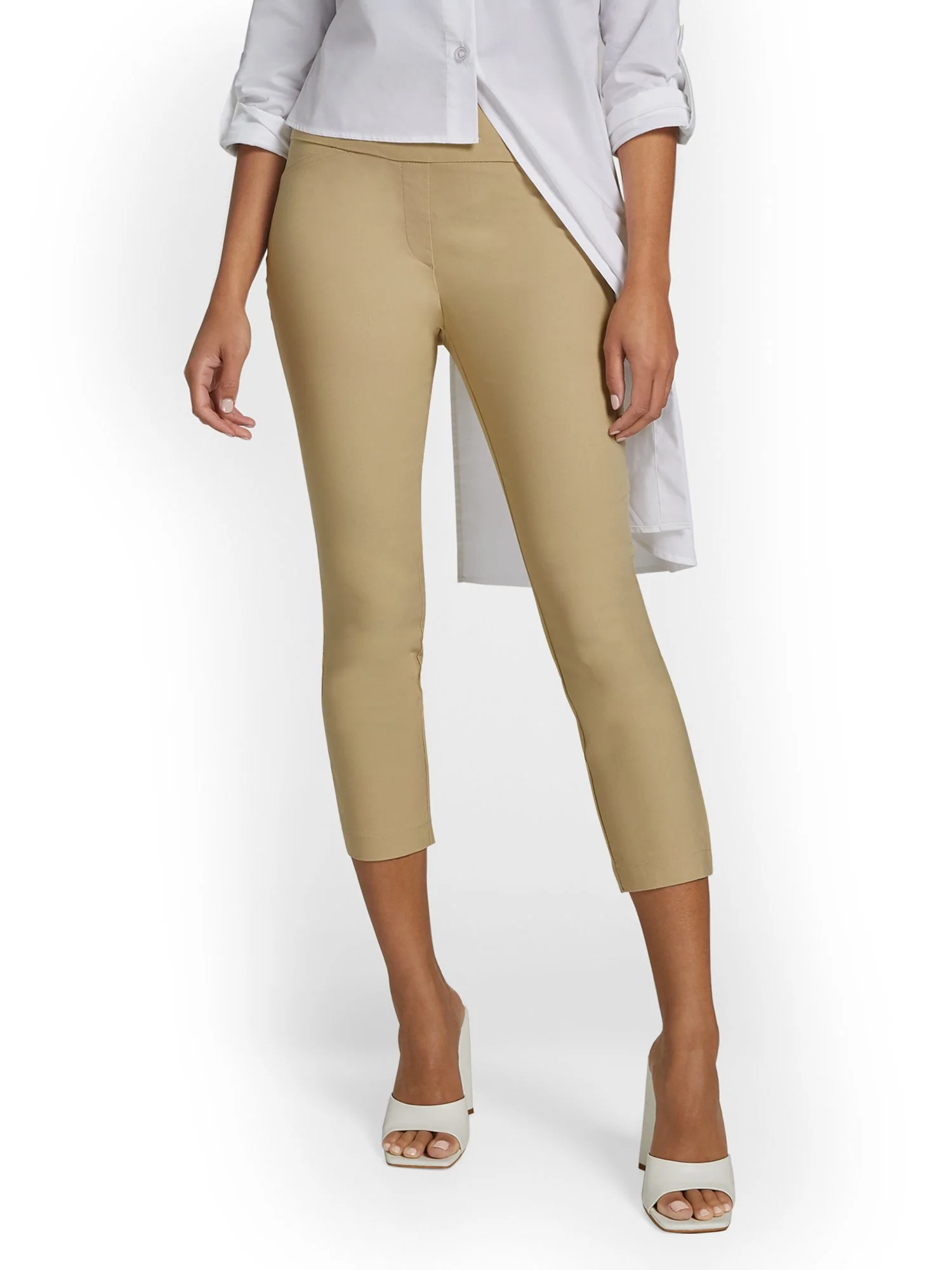 Petite Whitney High-Waisted Pull-On Slim-Leg Capri Pant - Image 14
