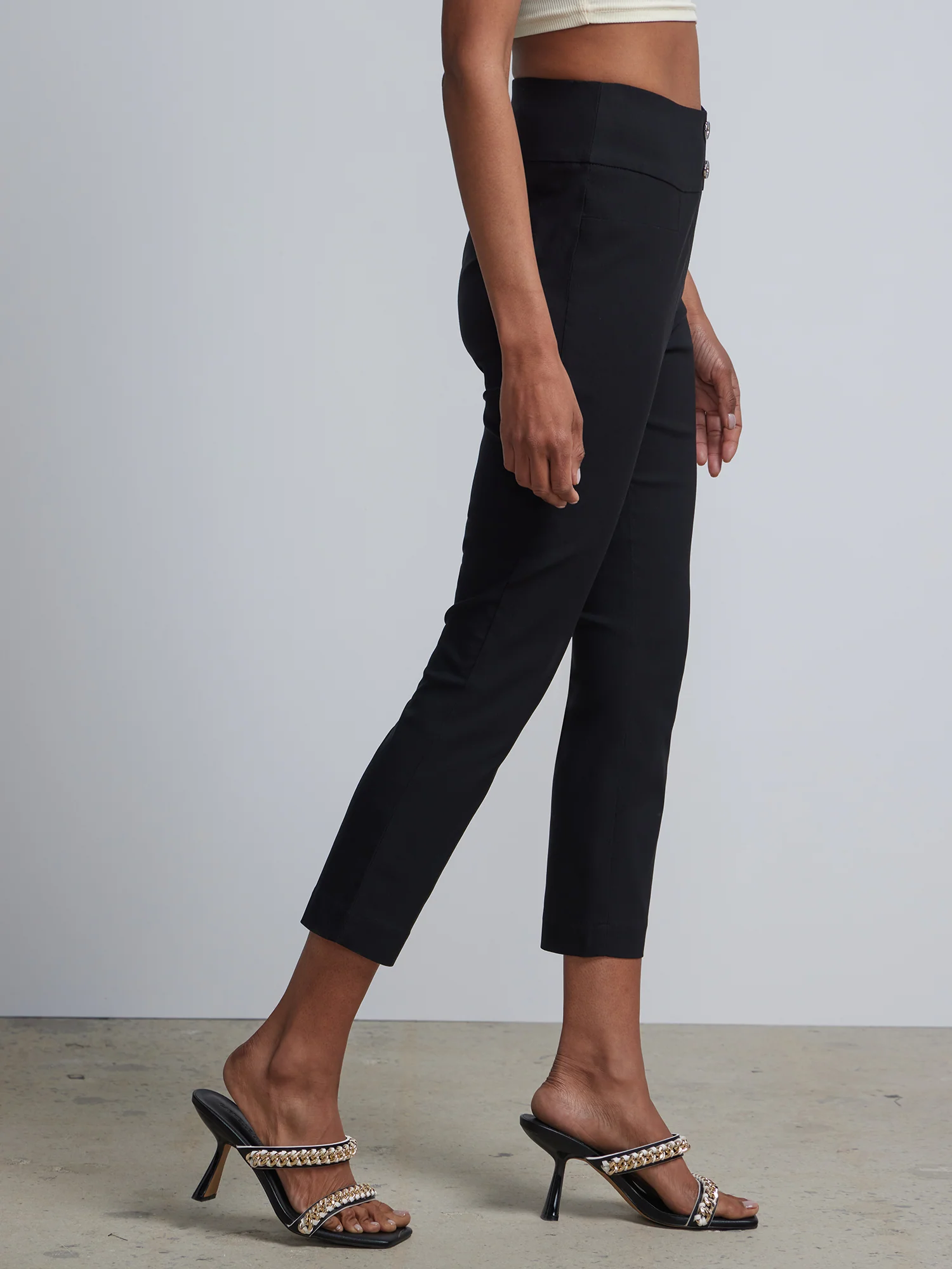 Petite Whitney High-Waisted Pull-On Slim-Leg Capri Pant - Image 2