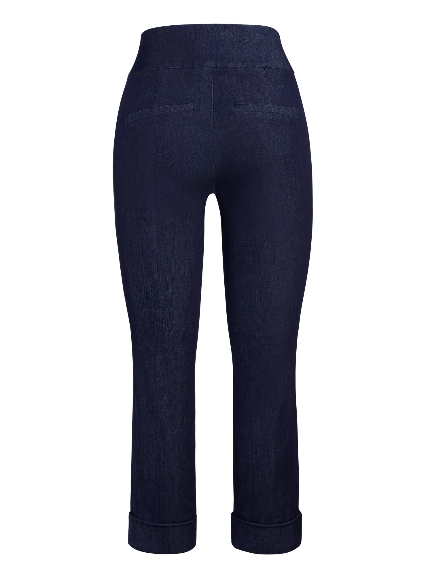 Petite Whitney High-Waisted Pull-On Slim-Leg Capri Pant - Denim - Image 3