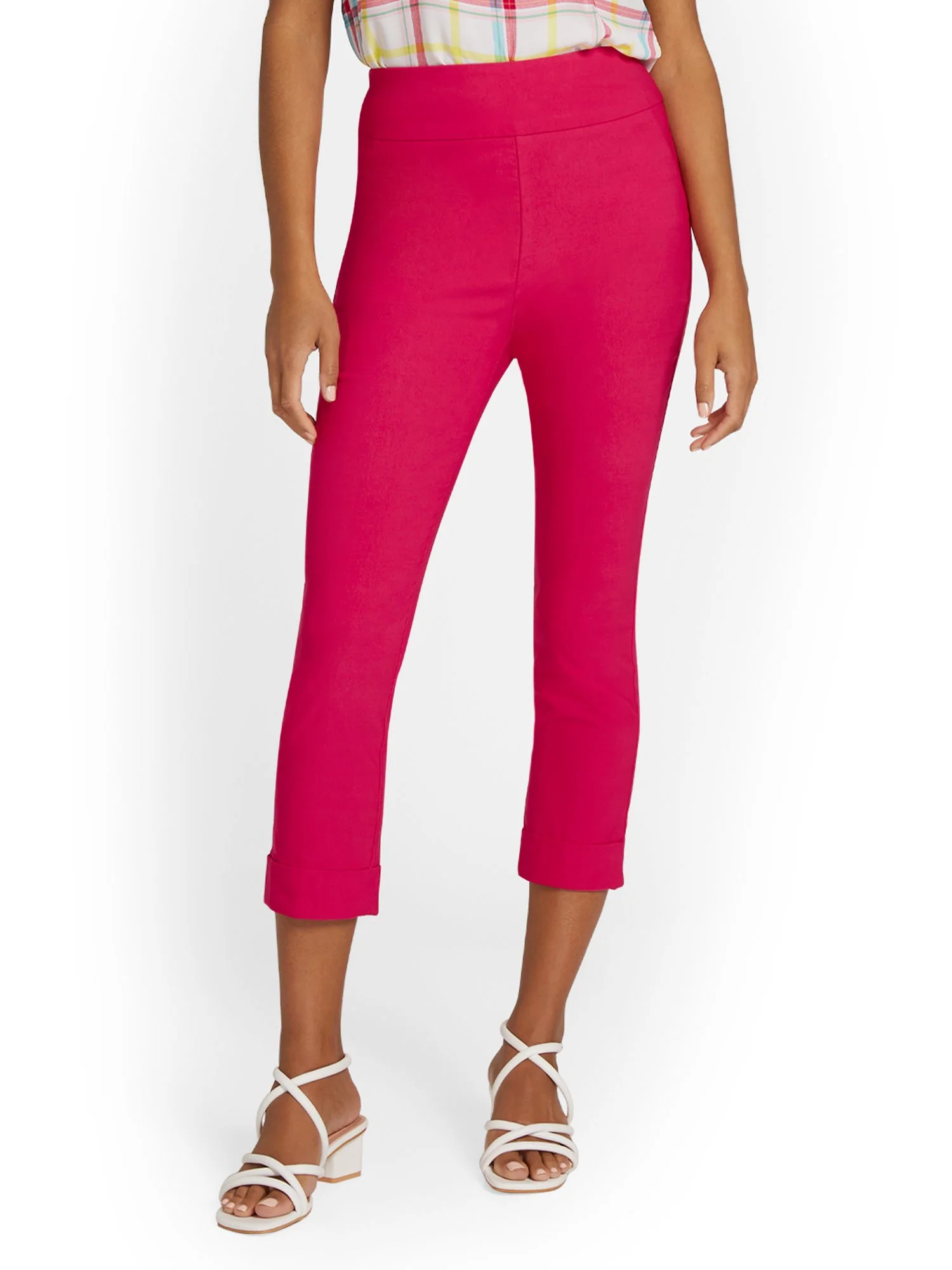 Petite Whitney High-Waisted Tummy Control Pull-On Slim-Leg Cuffed Capri Pant - Image 5