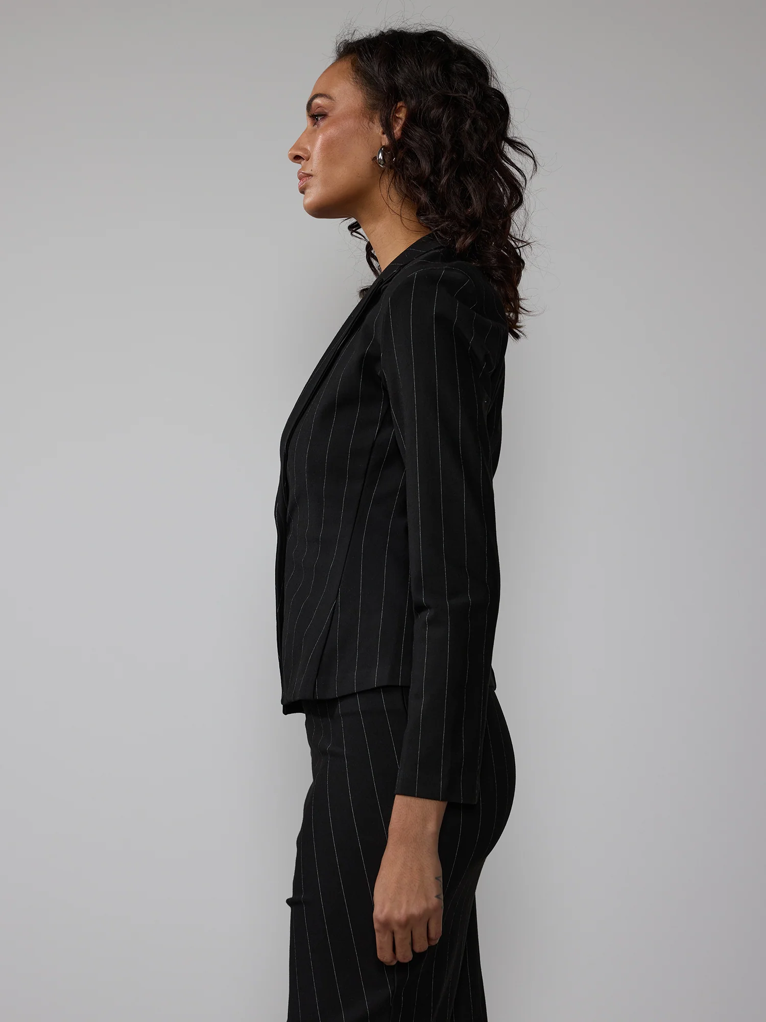 Pin Striped Ponte Blazer - Image 2