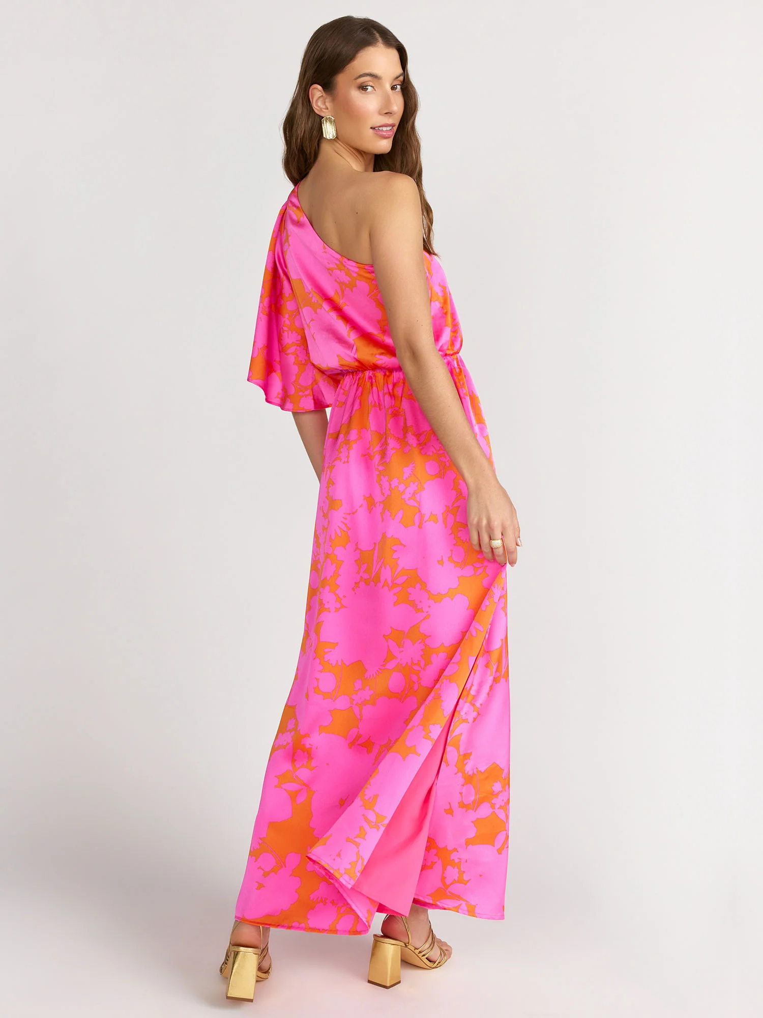 Sugarlips One Shoulder Printed Side Slit Maxi Dress - Brands We Love - Image 3