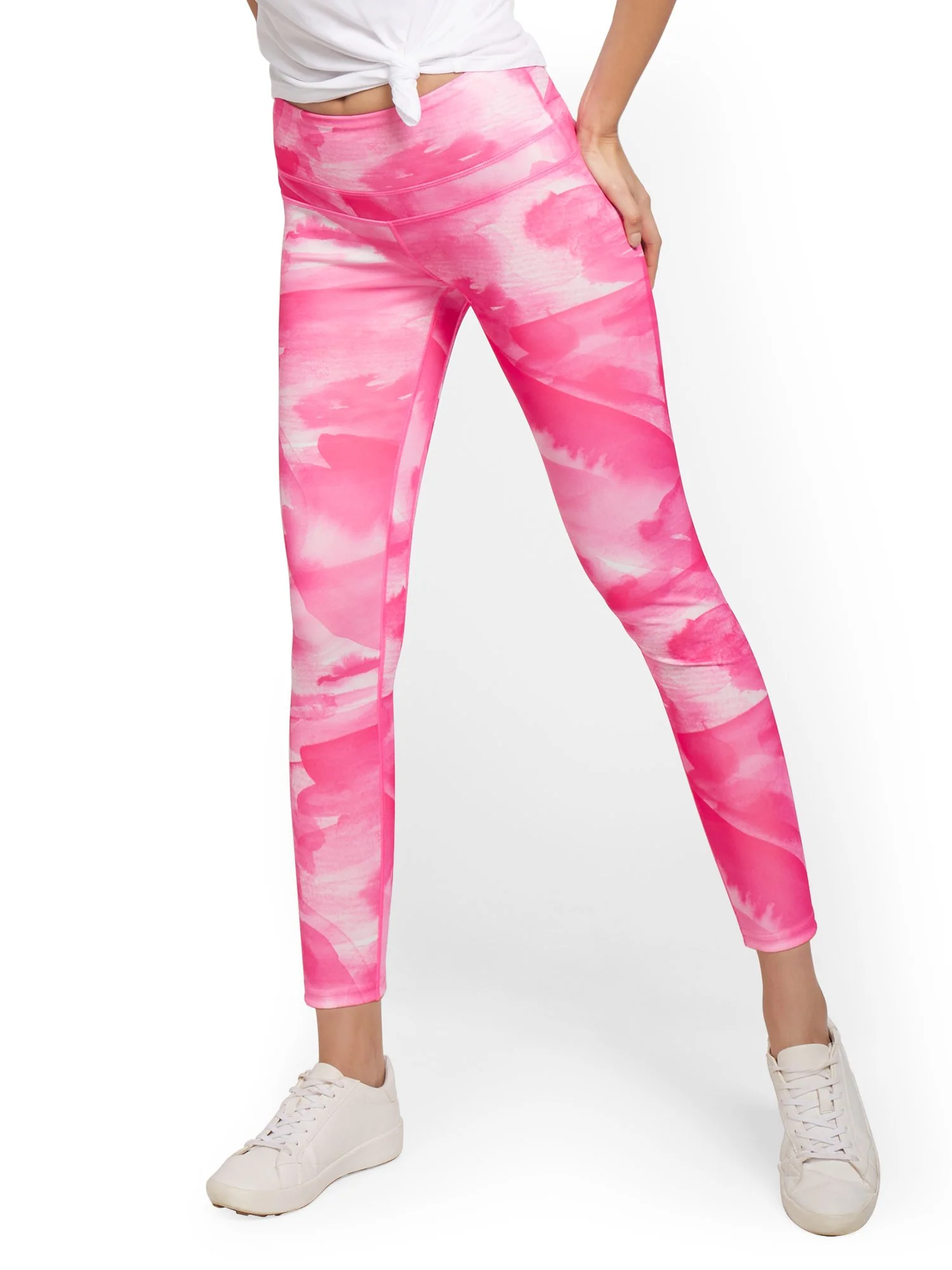 Pink Painterly Tie-Dye Legging - Image 2