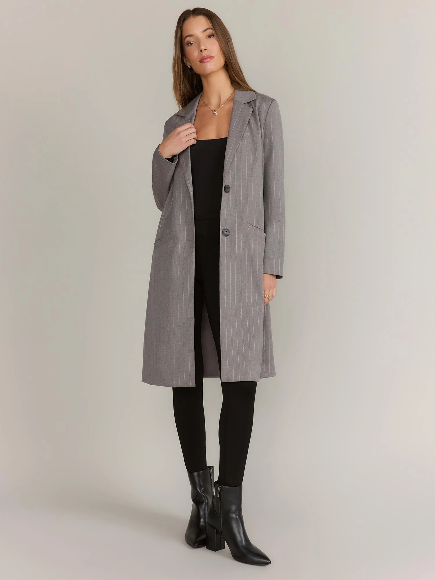 Fore Collection Pinstripe Boyfriend Blazer - Brands We Love