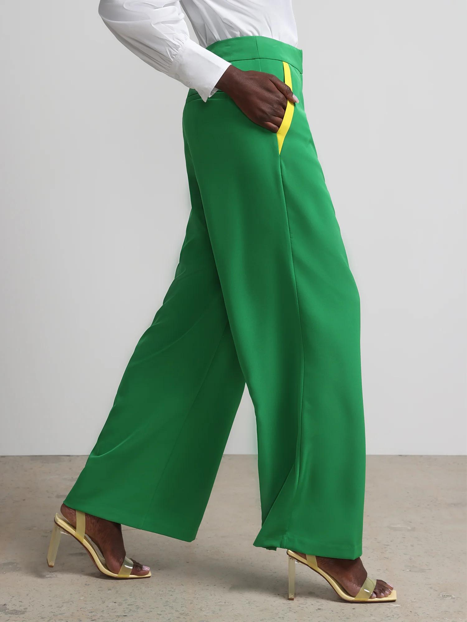 Piped-Pocket Wide-Leg Pant - Image 2