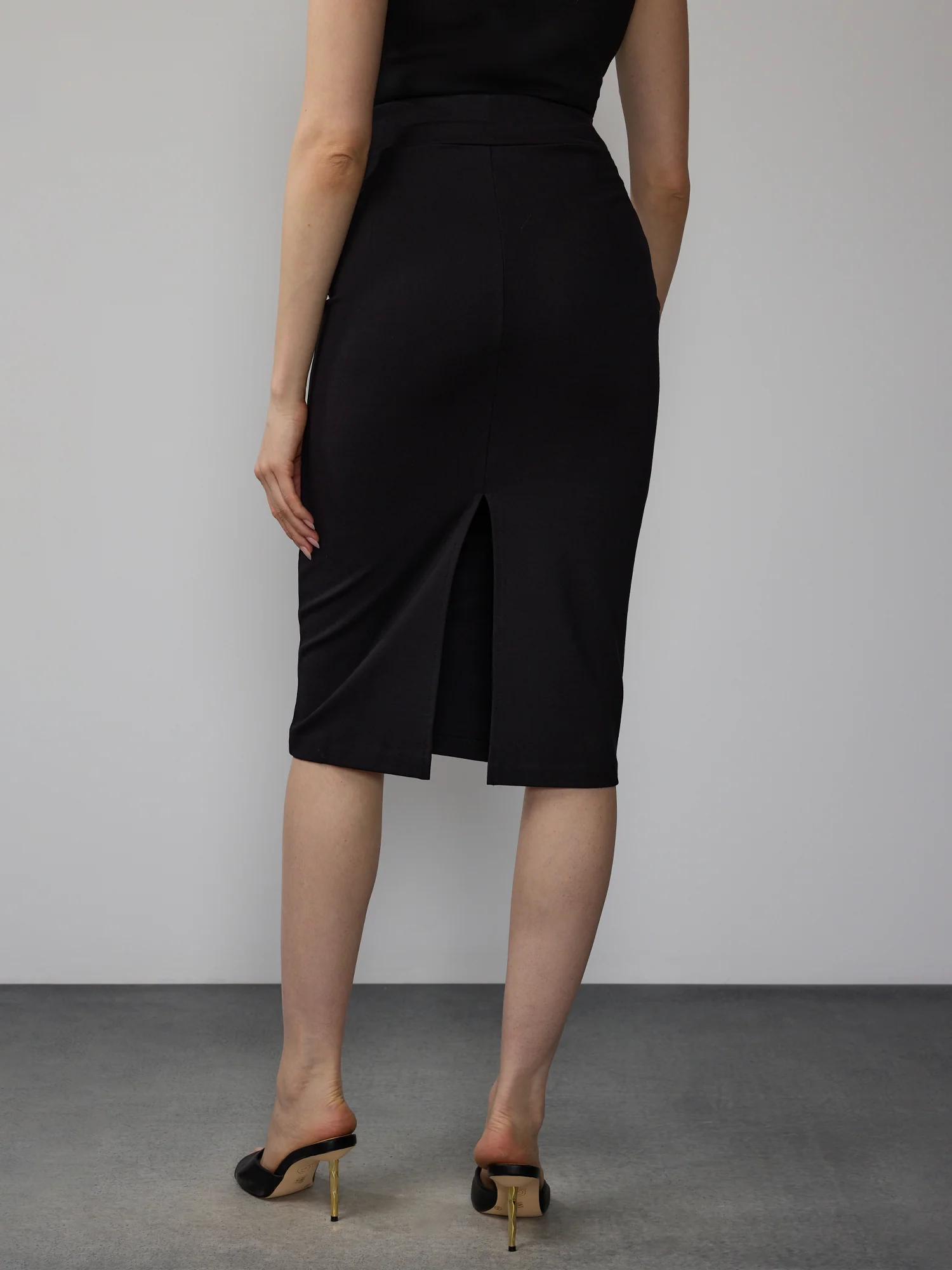 Placed Flower Printed Pencil Skirt - Image 3
