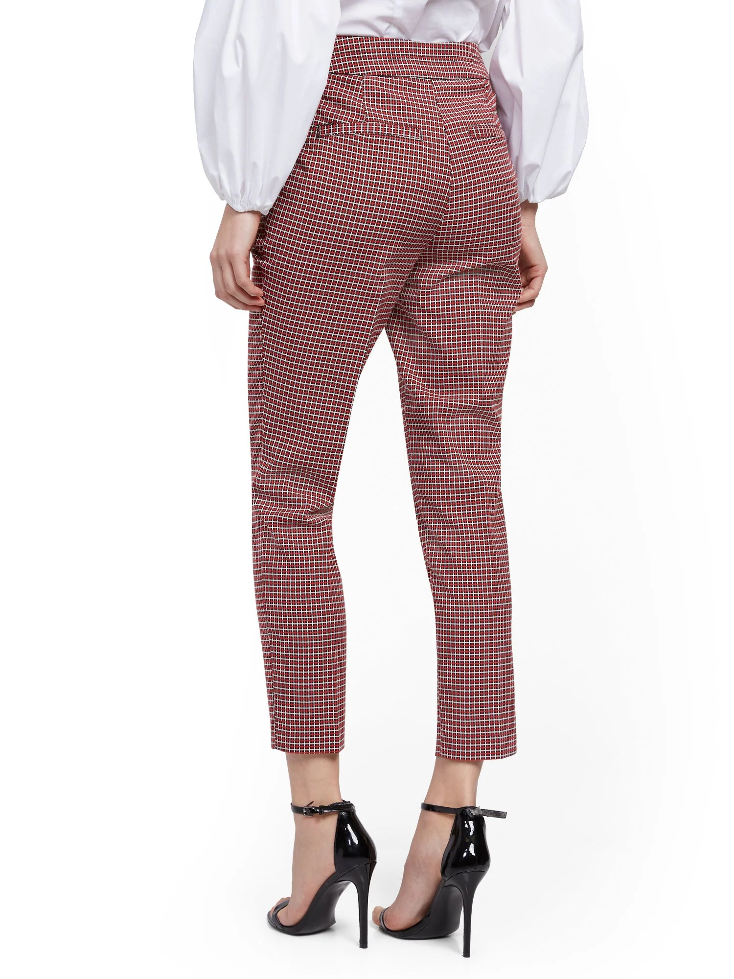 Plaid Button-Accent Modern Ankle Pant - 7th Avenue - Image 3