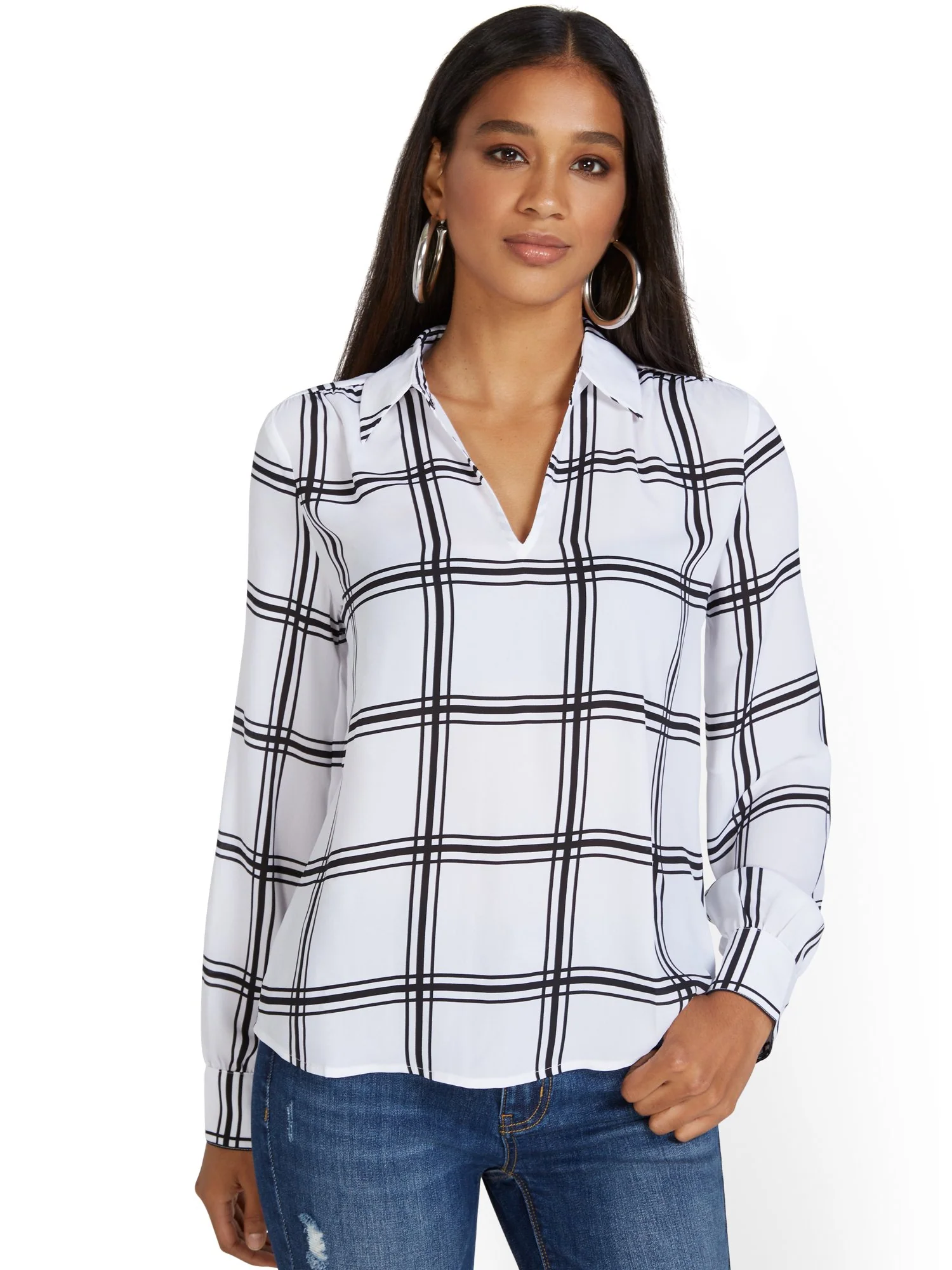 Plaid Button-Back Shirt - Image 3