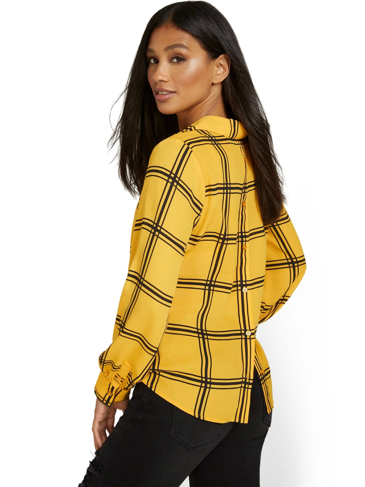 Plaid Button-Back Shirt - Image 5