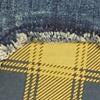 Plaid-Detail Distressed Super-Skinny Jeans - Image 6