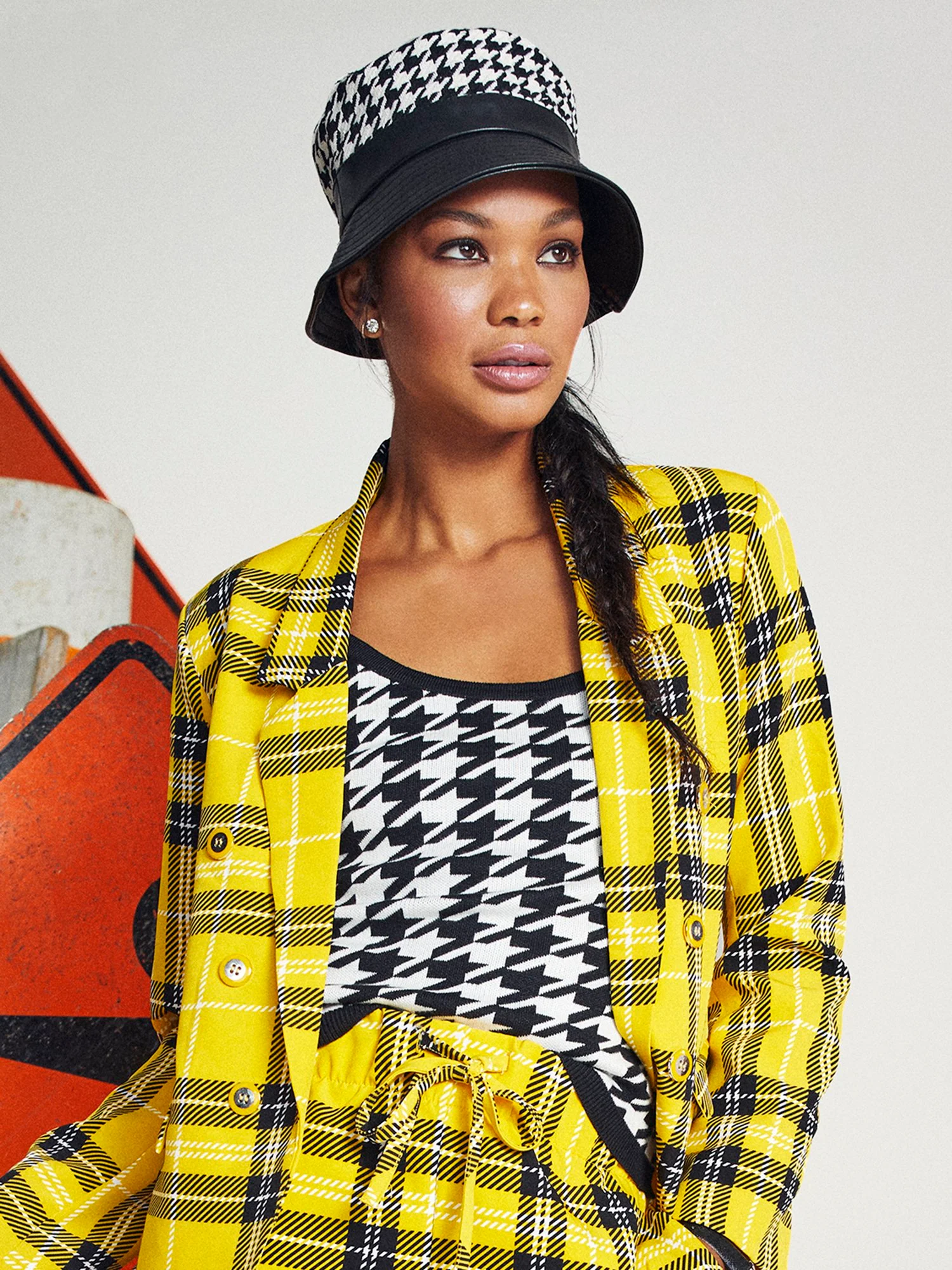 Plaid Double-Breasted Button Jacket - Image 2