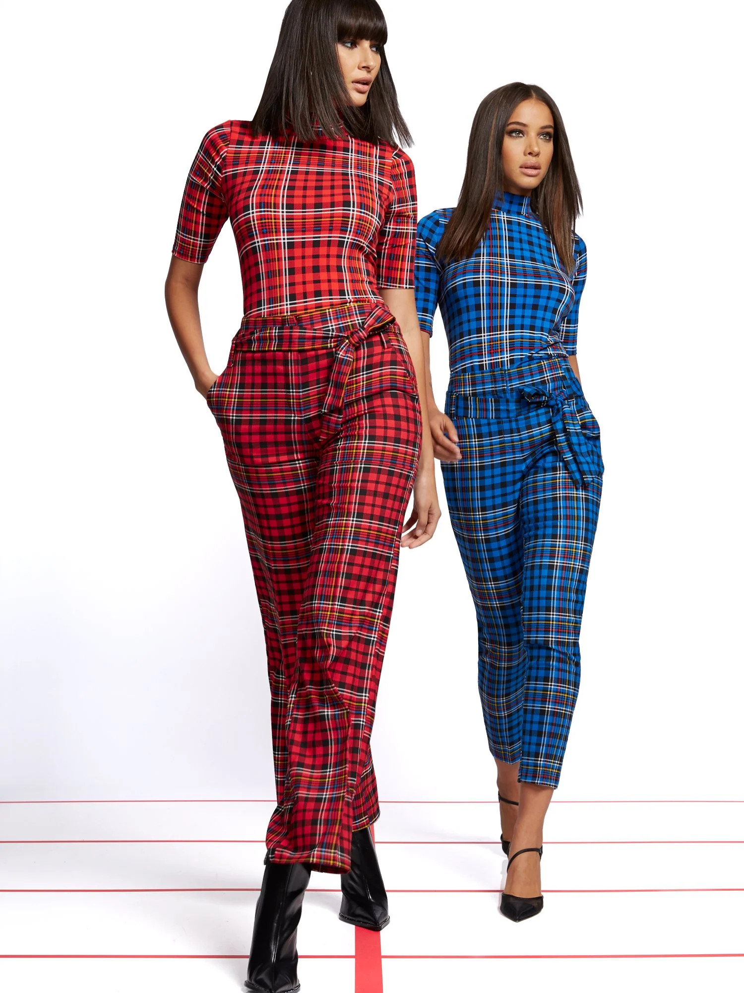 Plaid Mock-Neck Top - 7th Avenue - Image 2