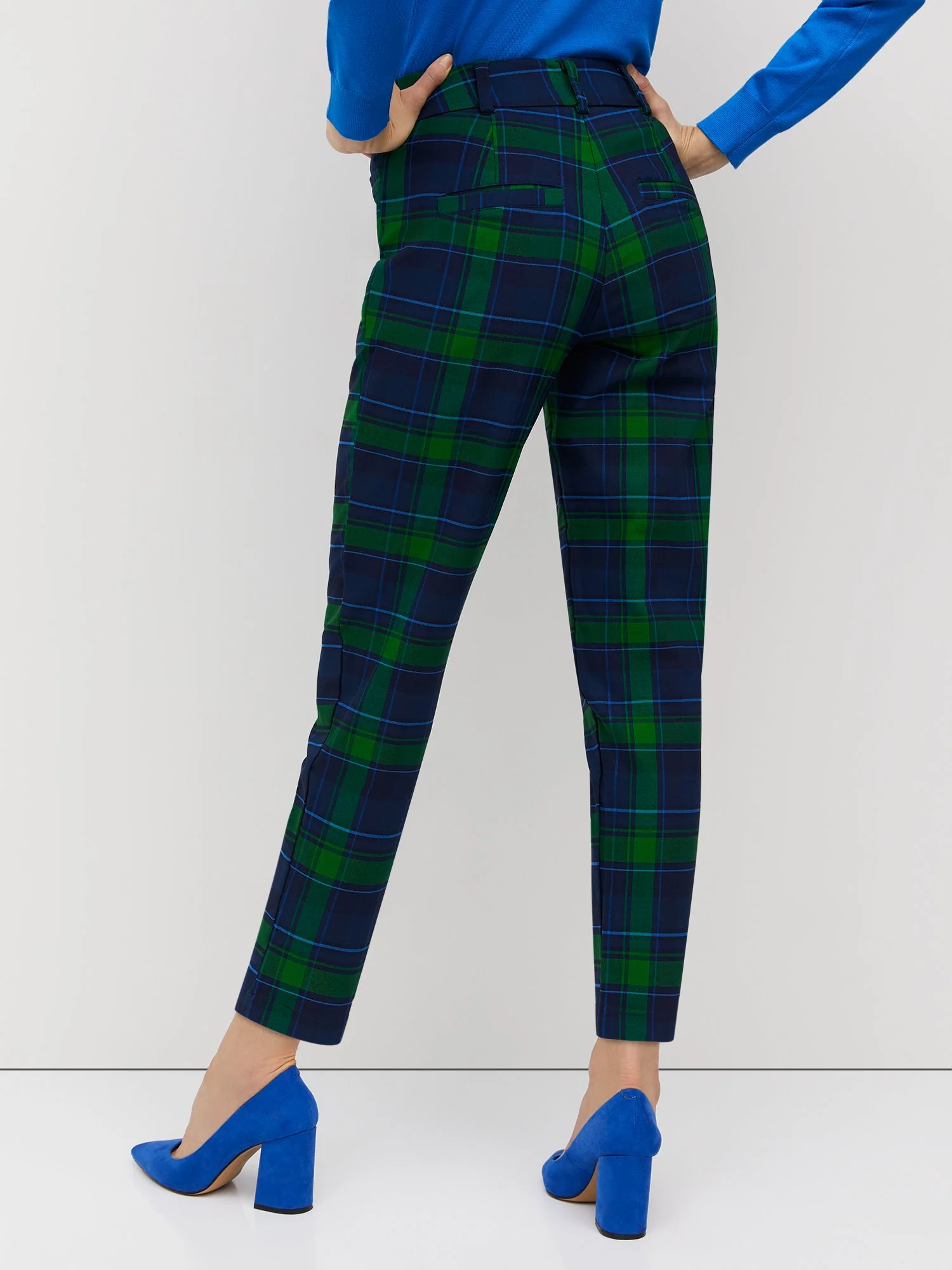 Plaid Modern Slim-Leg Ankle Pant - Image 3