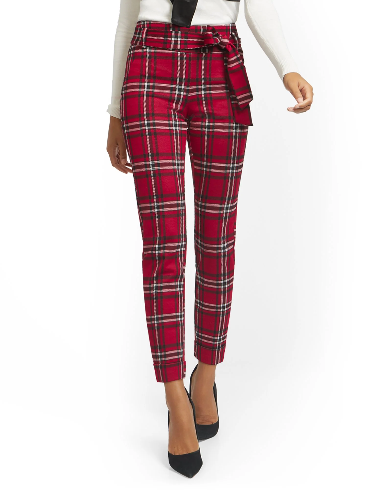 Plaid Pull-On Slim-Leg Pant - Superflex - Image 2