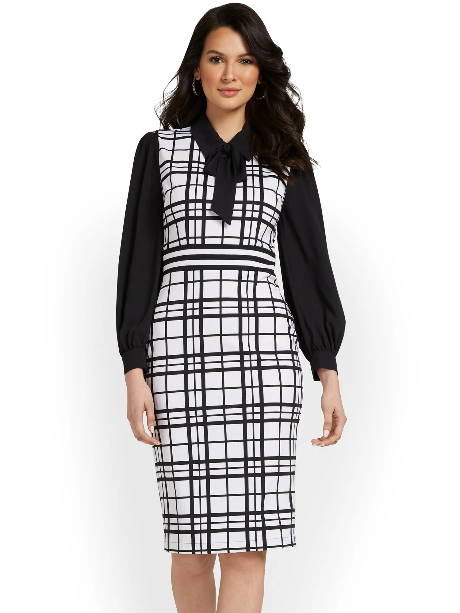 Plaid Sheath Dress - Superflex - Image 2