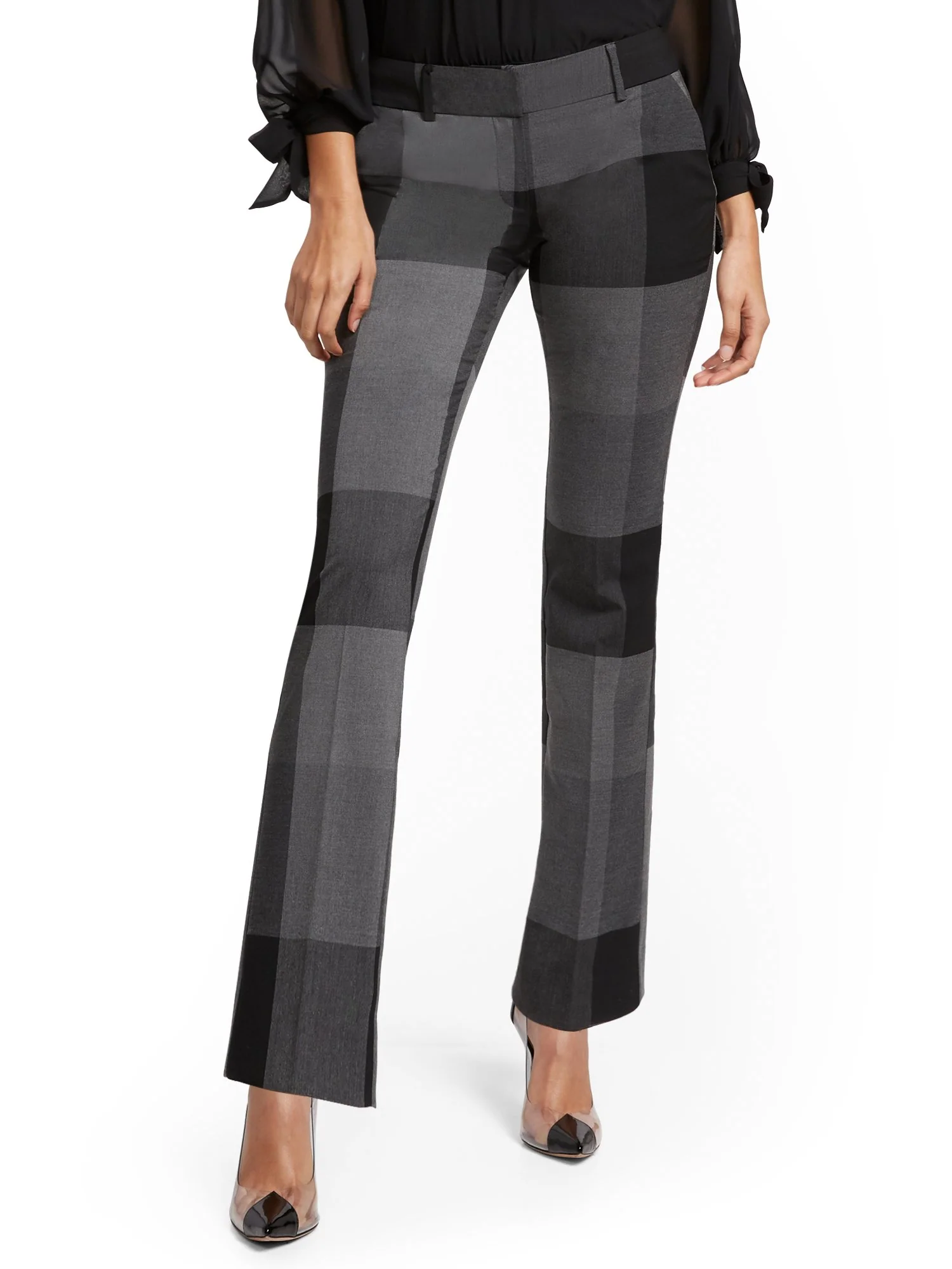 Plaid Straight-Leg Pant - Signature - 7th Avenue - Image 2