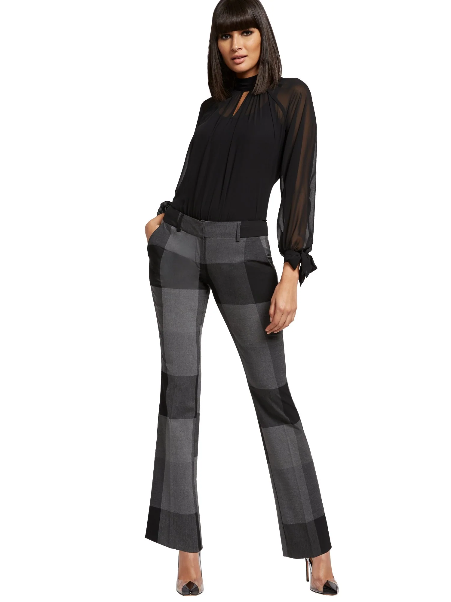 Plaid Straight-Leg Pant - Signature - 7th Avenue - Image 4