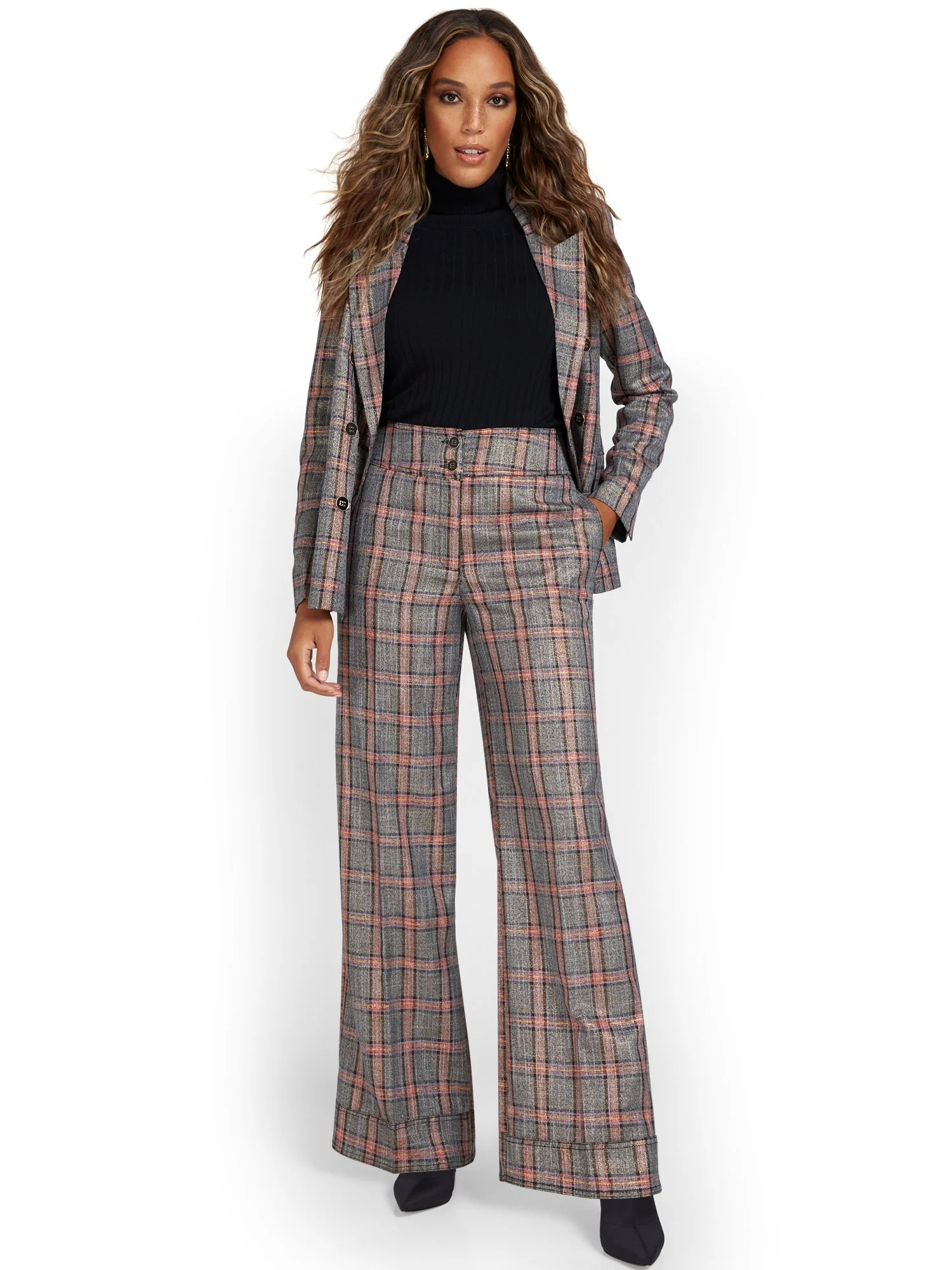 Plaid Wide-Leg Pant - Image 4