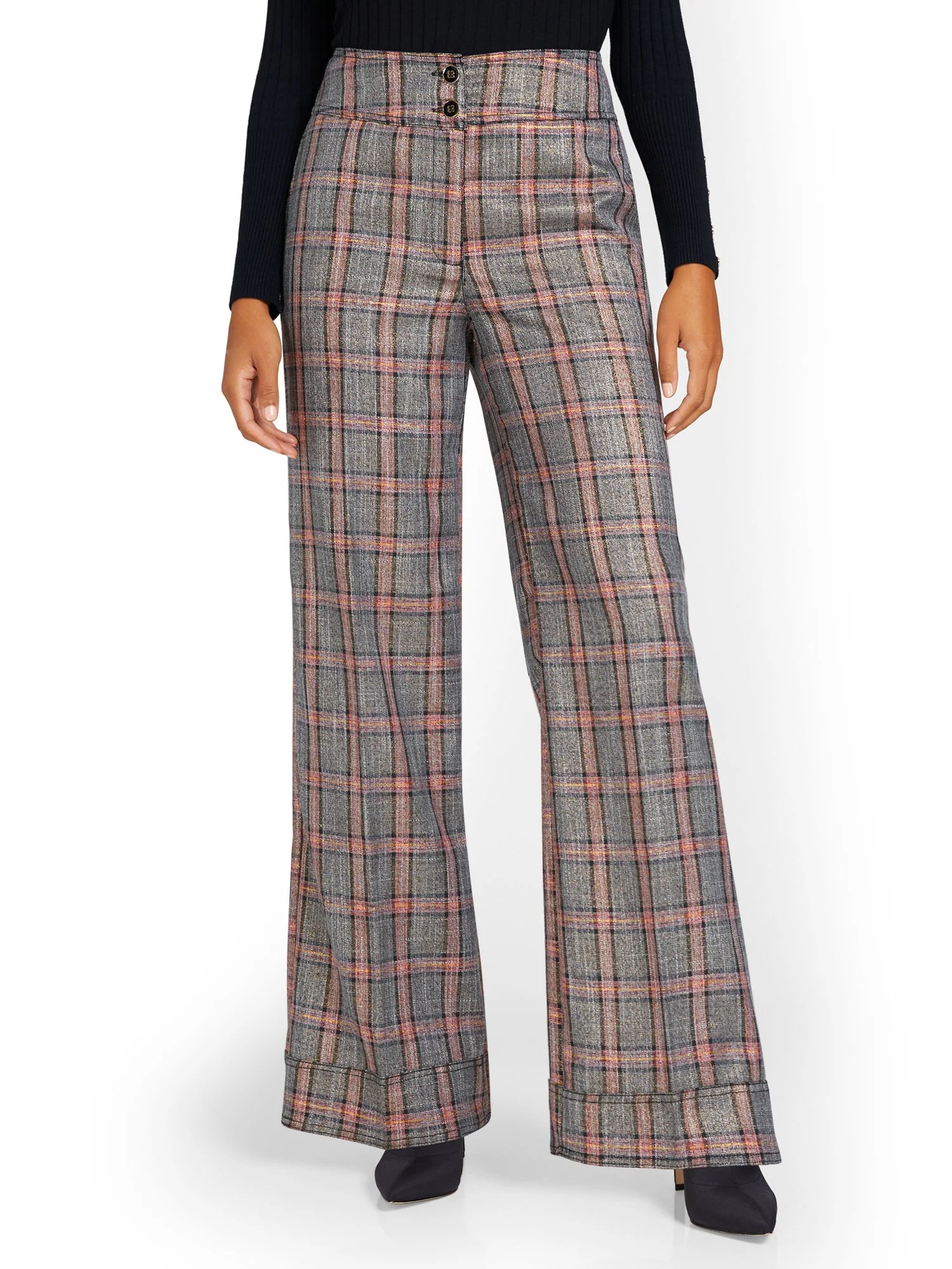 Plaid Wide-Leg Pant - Image 5