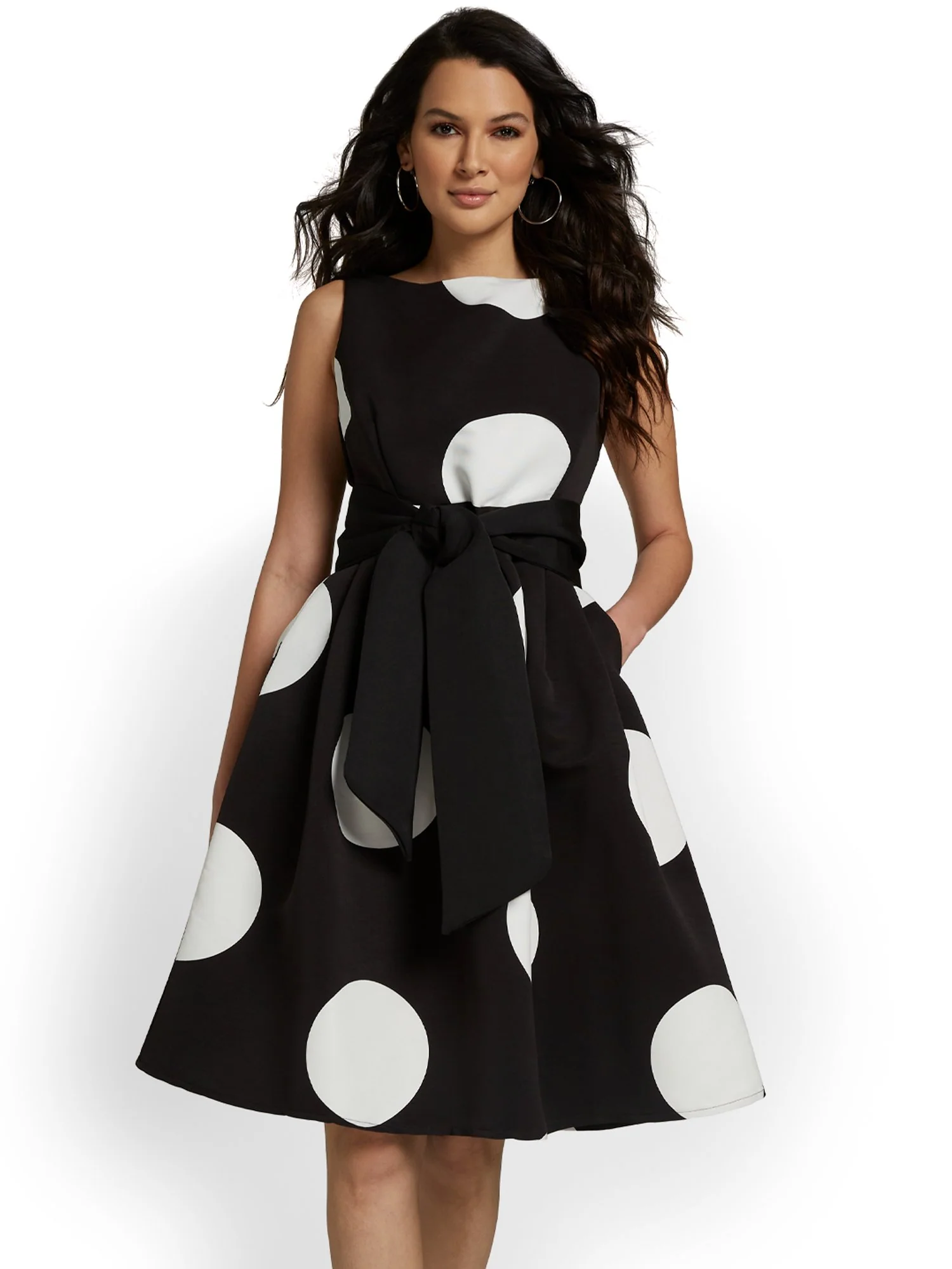 Polka-Dot Flare Dress - Image 2