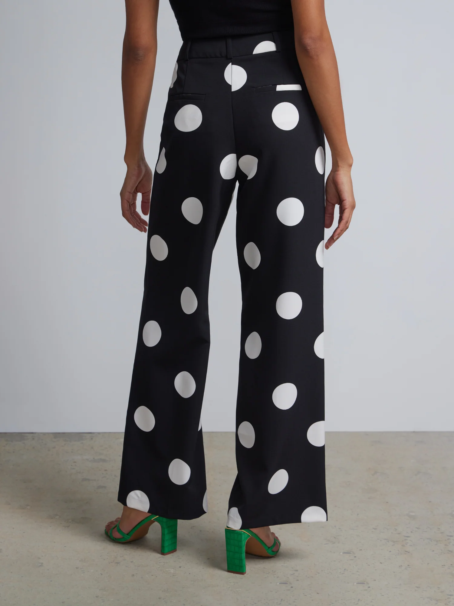 Polka-Dot High-Waisted Wide-Leg Pant - Image 3