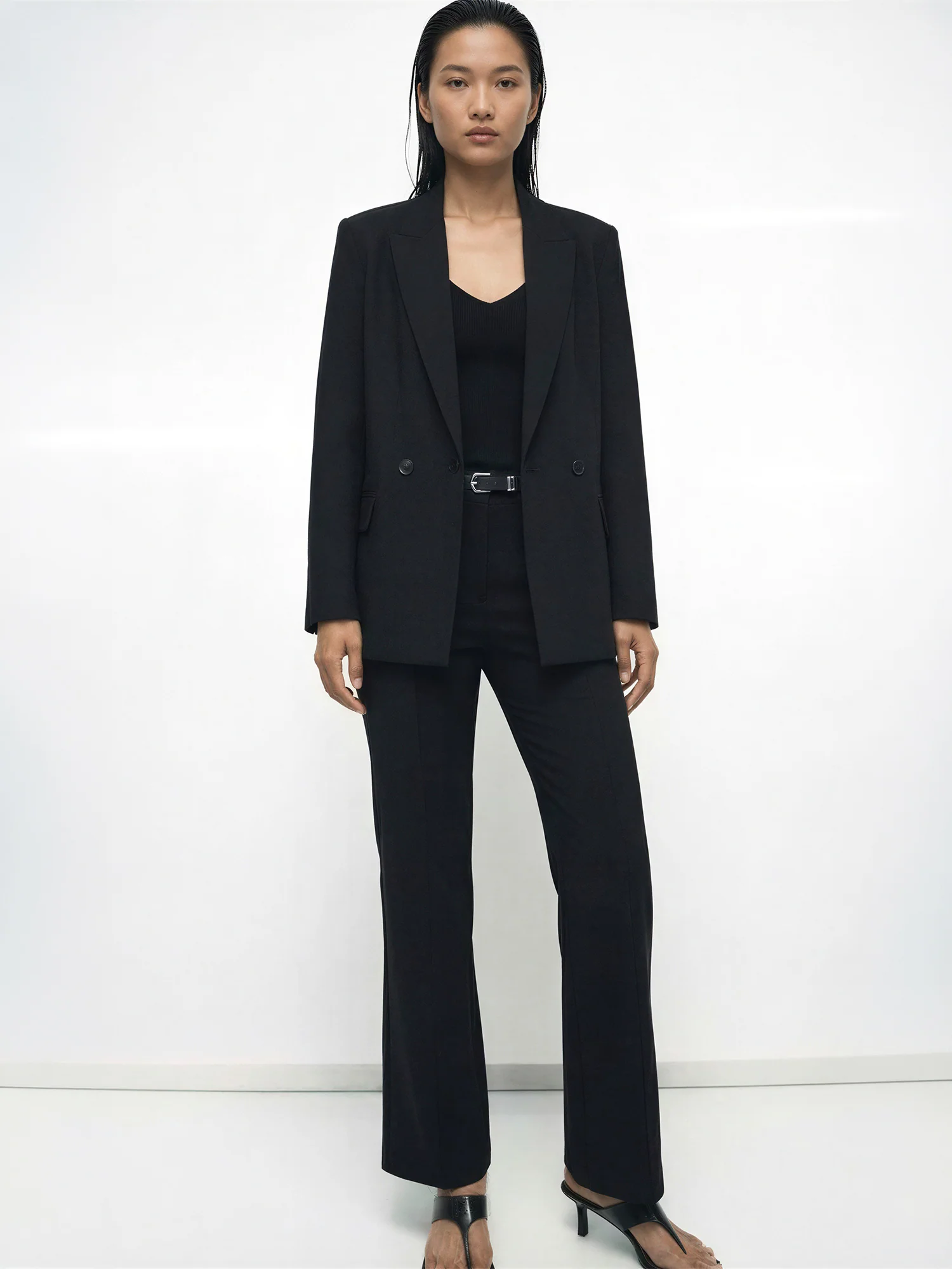 Ponte Bootcut Mid Rise Front Seam Pants - Image 3