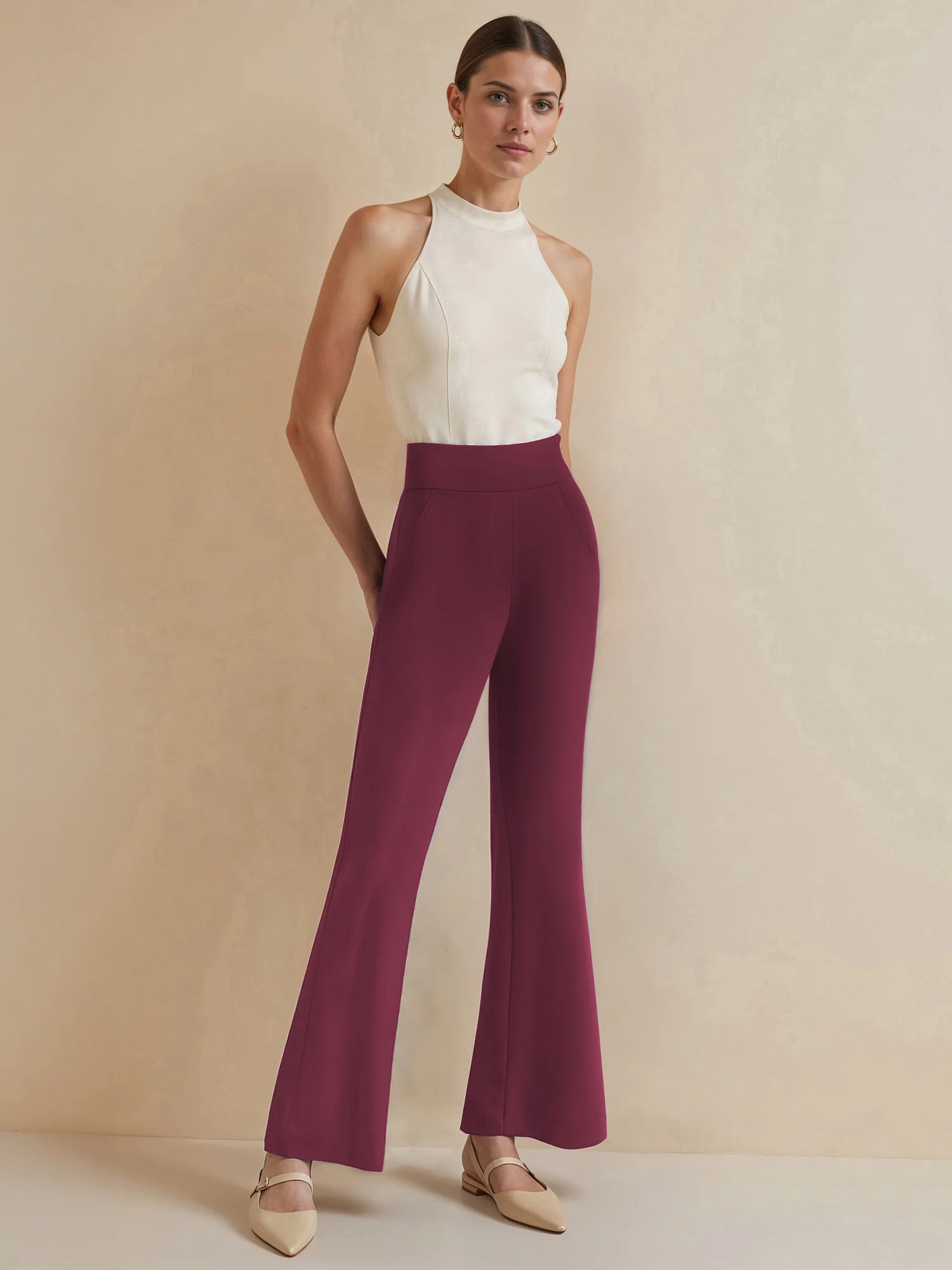 Ponte Flare High Rise Pant - Image 16