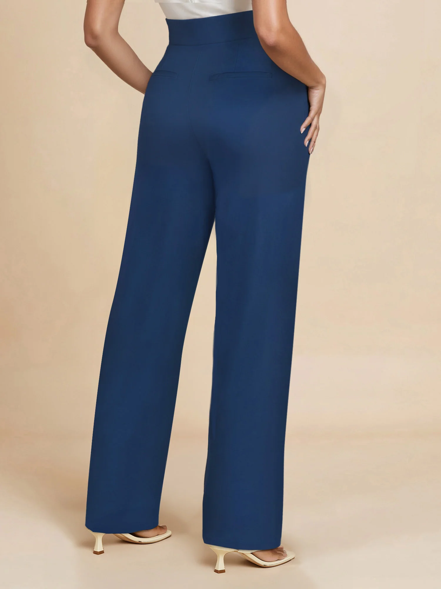 Ponte Wide Leg Mid Rise Pant - Image 13