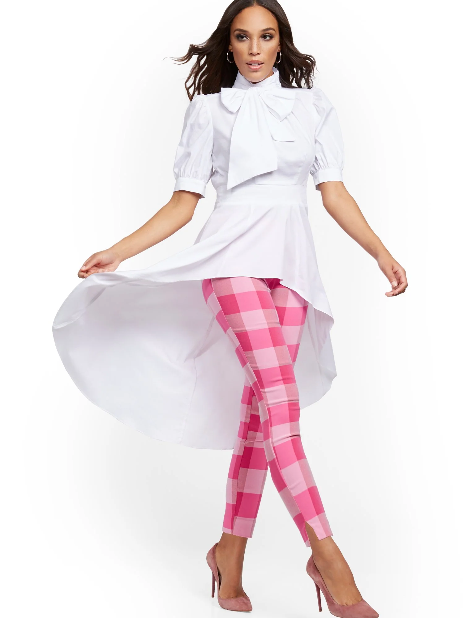 Poplin High-Low Shirt