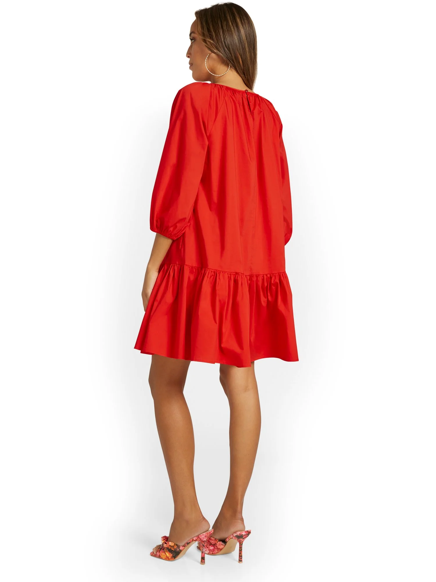 Poplin Shift Dress - Image 14