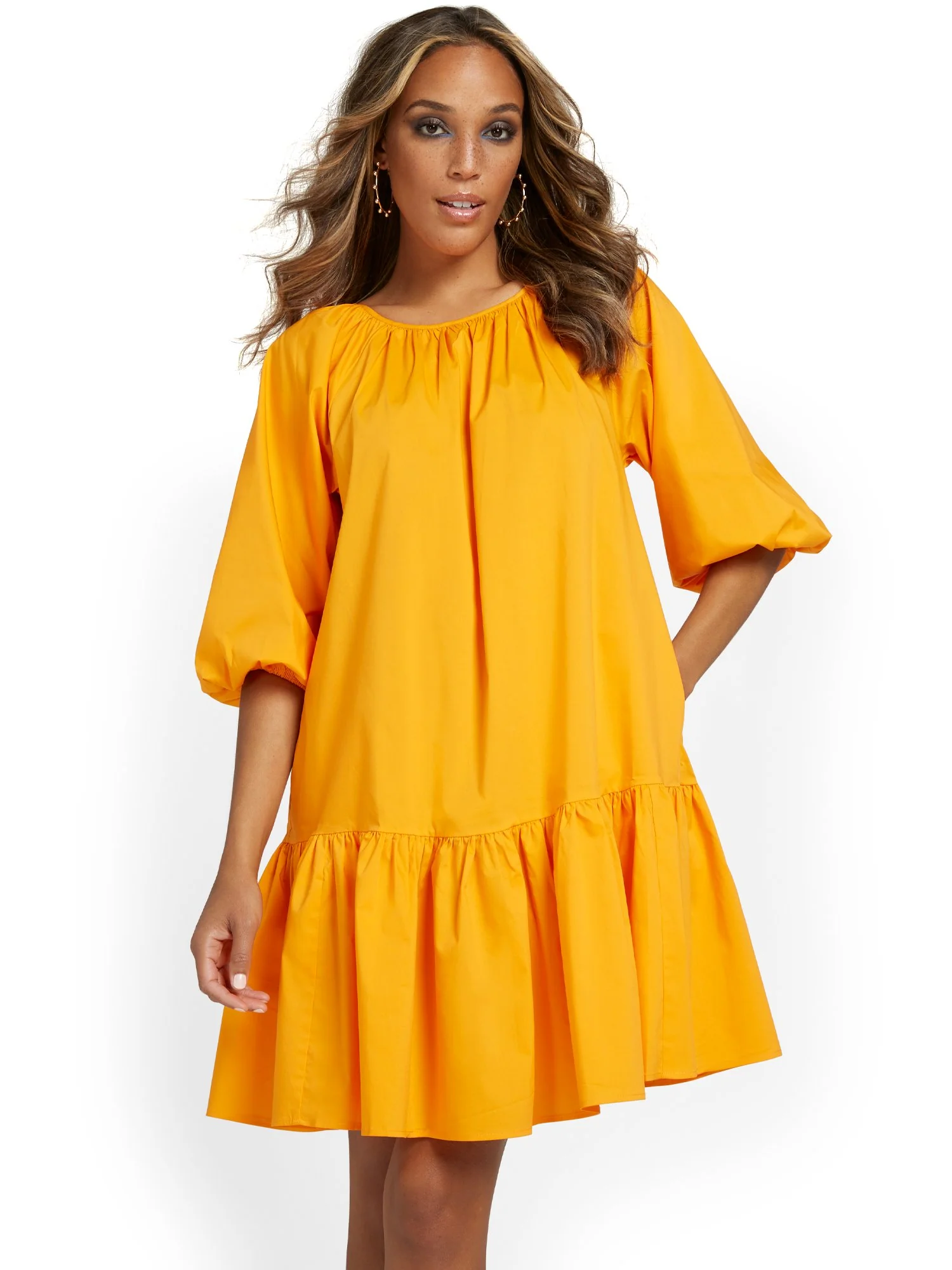 Poplin Shift Dress - Image 8