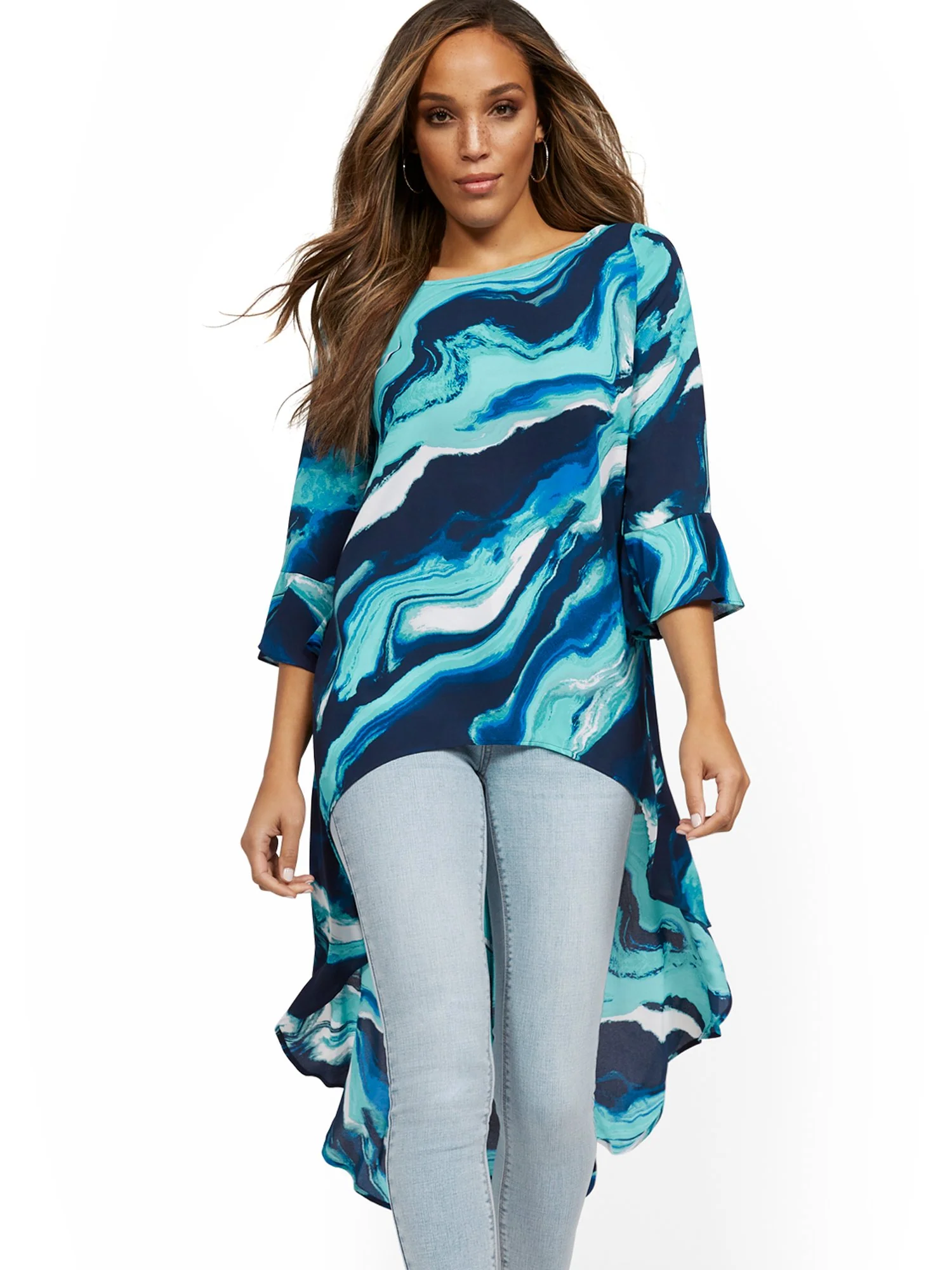 Printed High-Low Top - Image 2