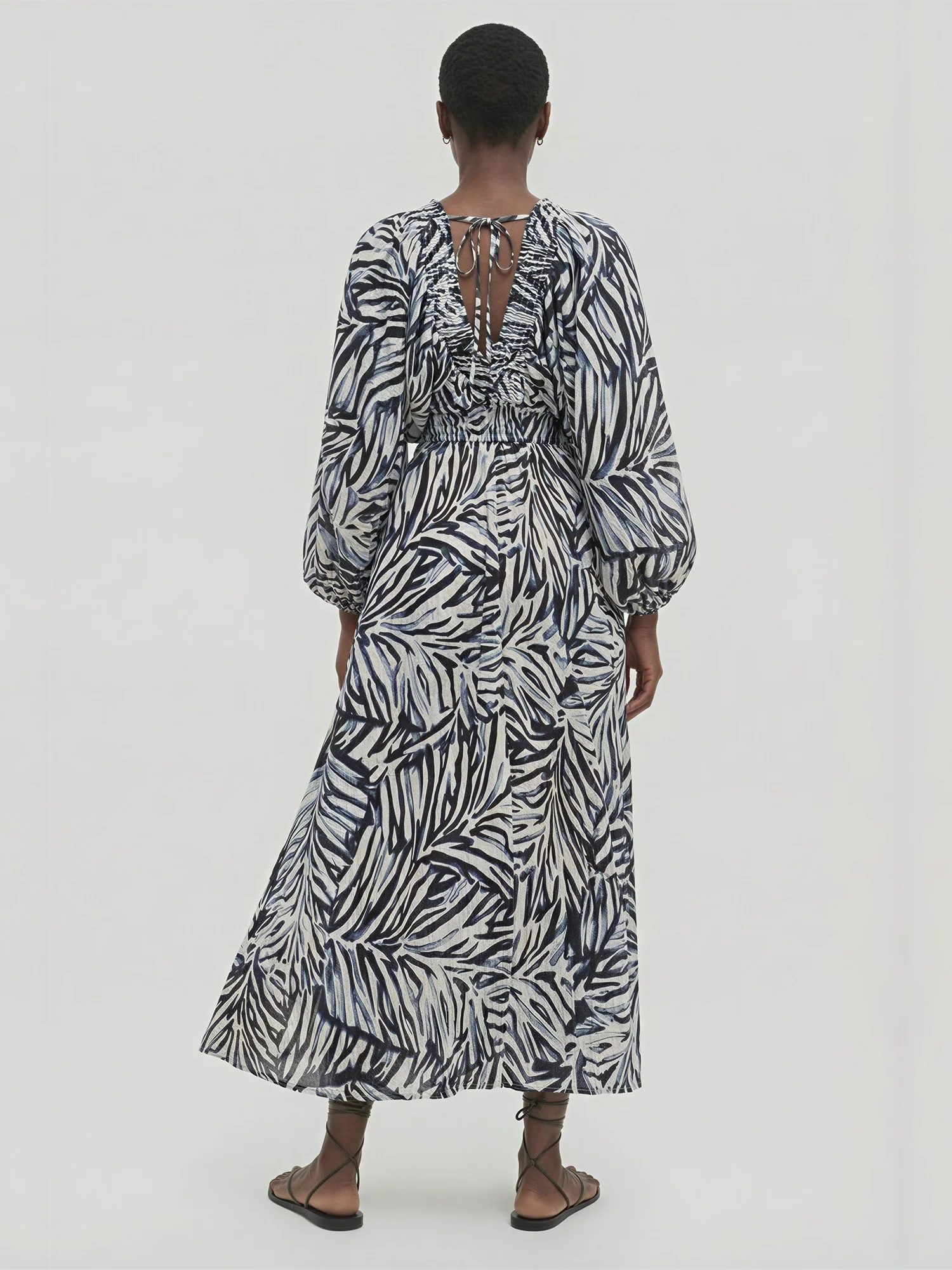 Printed Loose Fit Midi Dress - Image 4