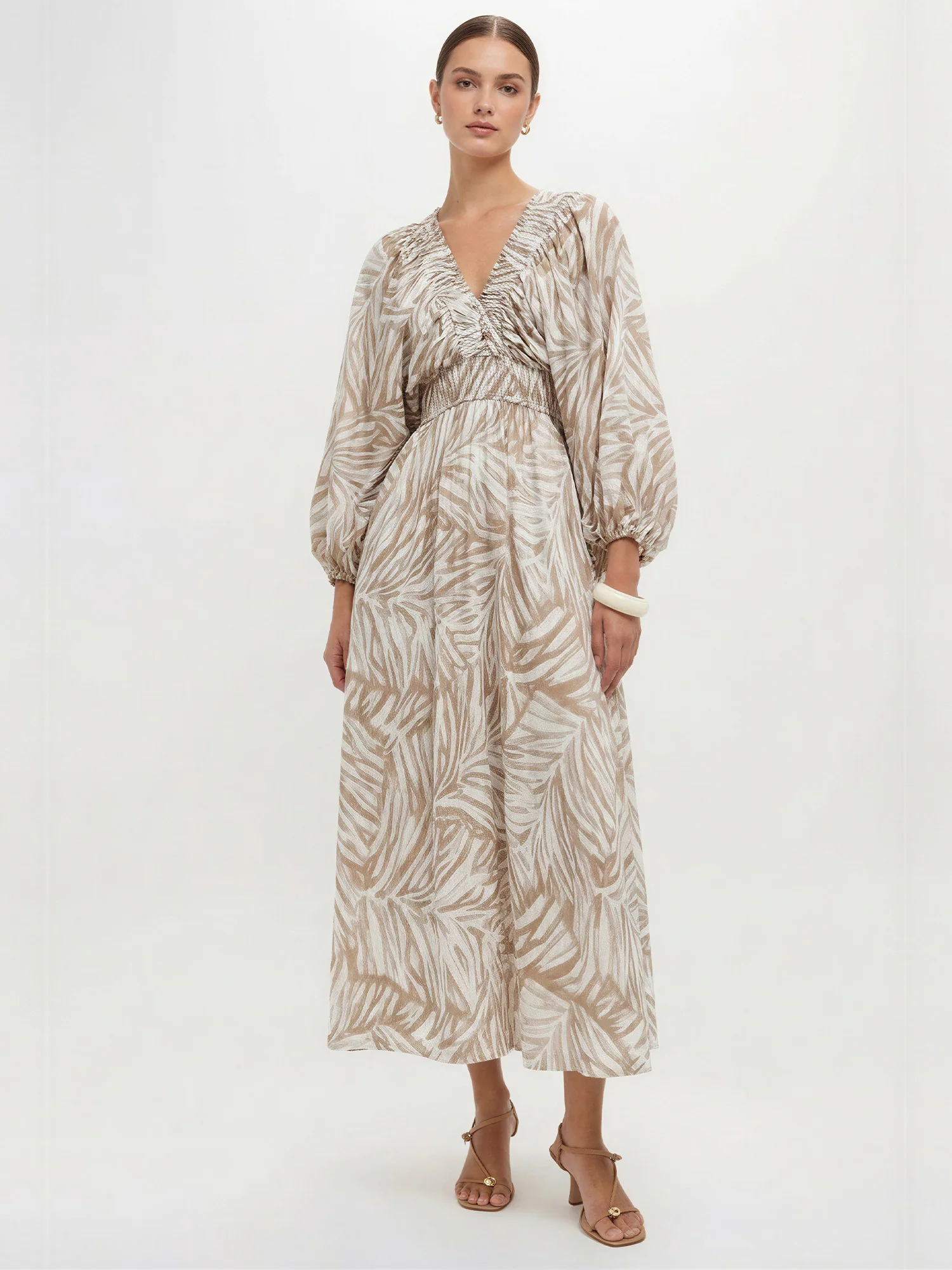 Printed Loose Fit Midi Dress - Image 6