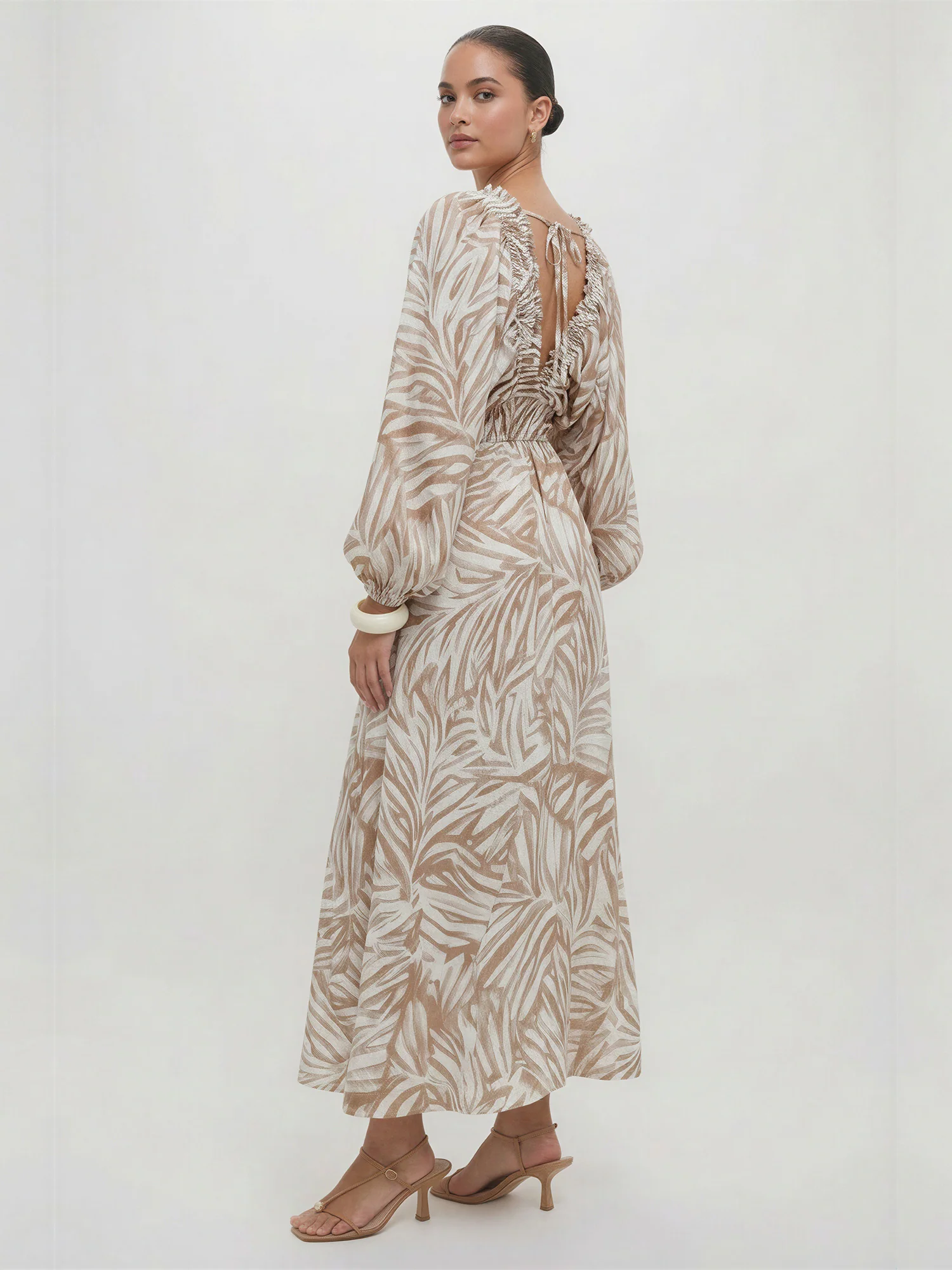 Printed Loose Fit Midi Dress - Image 9