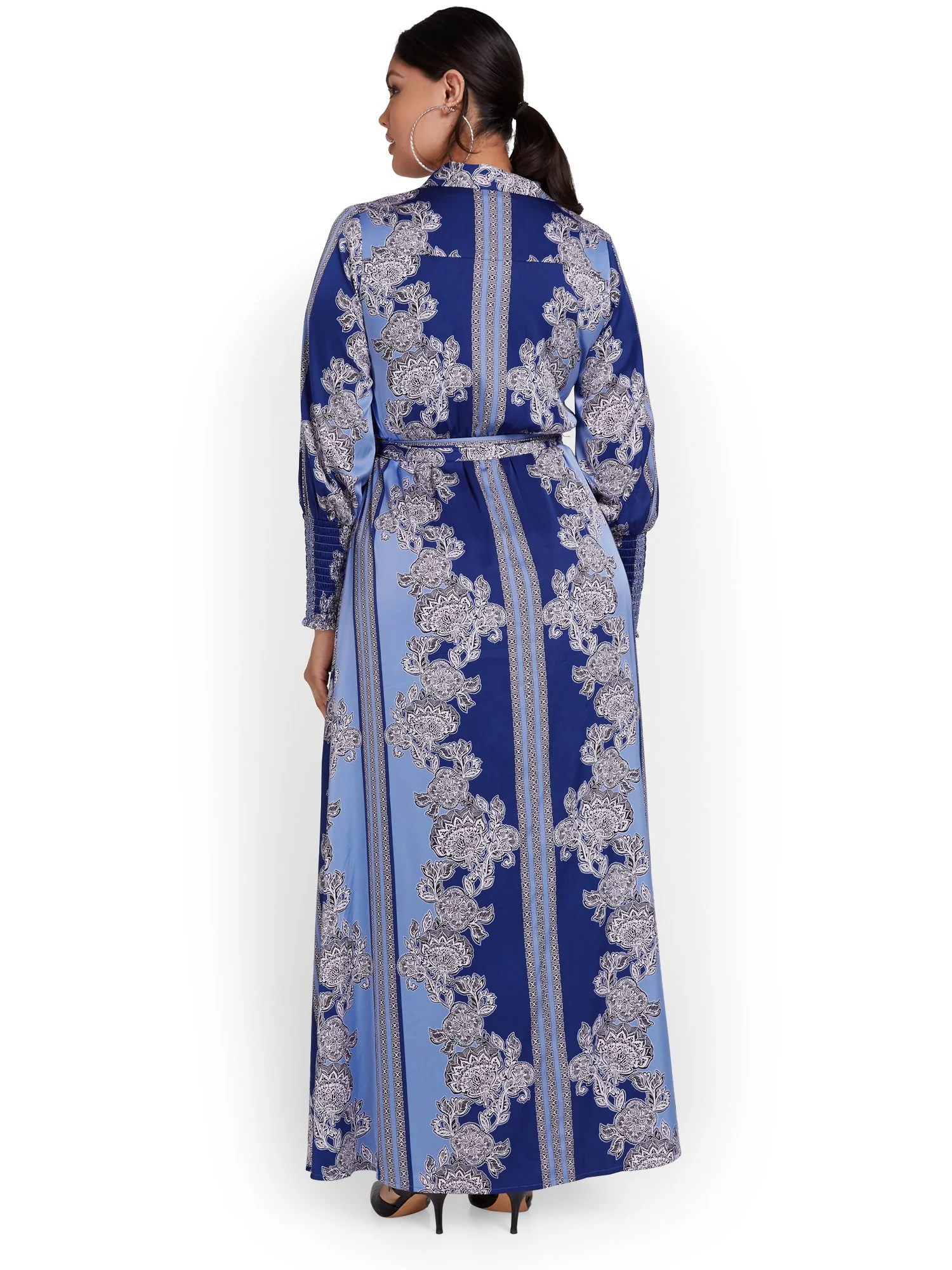Printed Maxi Shirtdress - Image 3