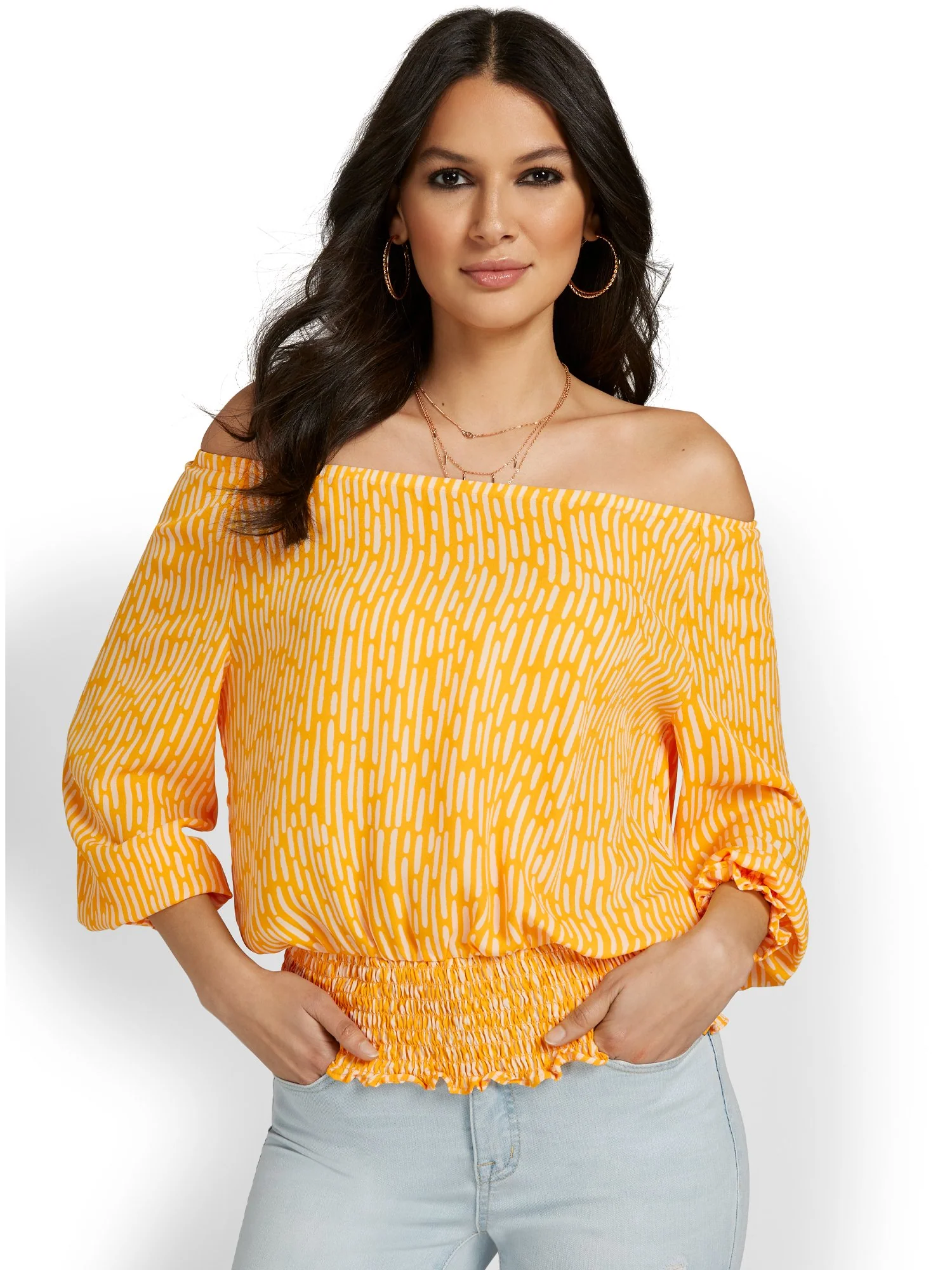 Printed Off-The-Shoulder Top - Image 2